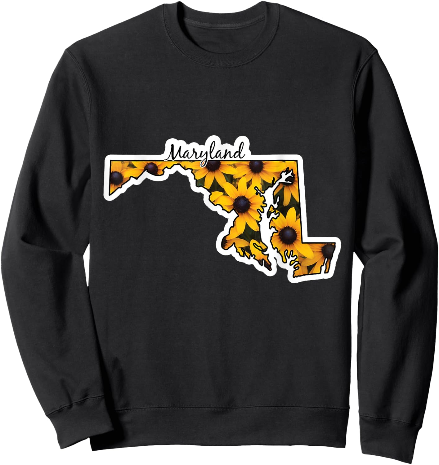 The Black Eyed Susan, Official Flower of Maryland Sweatshirt - Sweatshirt | Black