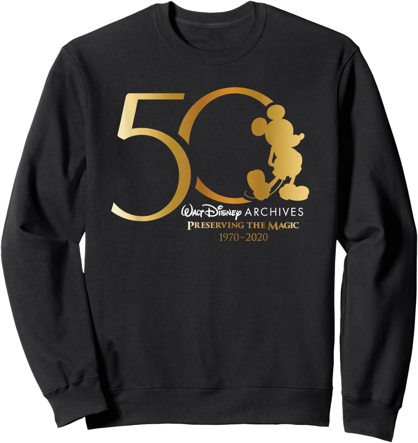 Walt Disney Archives 50th Anniversary Preserving The Magic Small Sweatshirt - Sweatshirt | Black