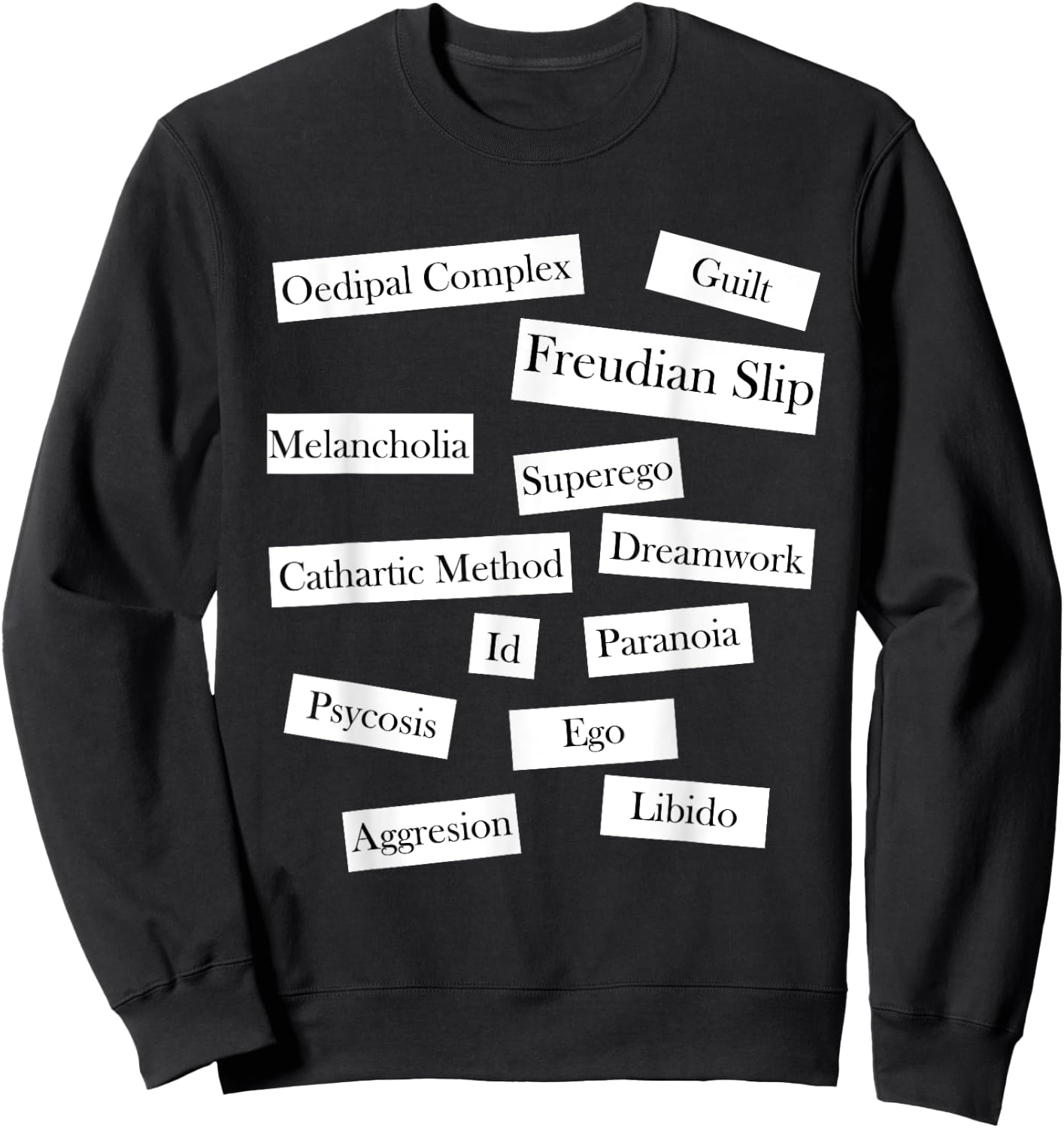 Freudian Slip DIY Halloween Costume Psychology Psychologist Sweatshirt - Sweatshirt | Black
