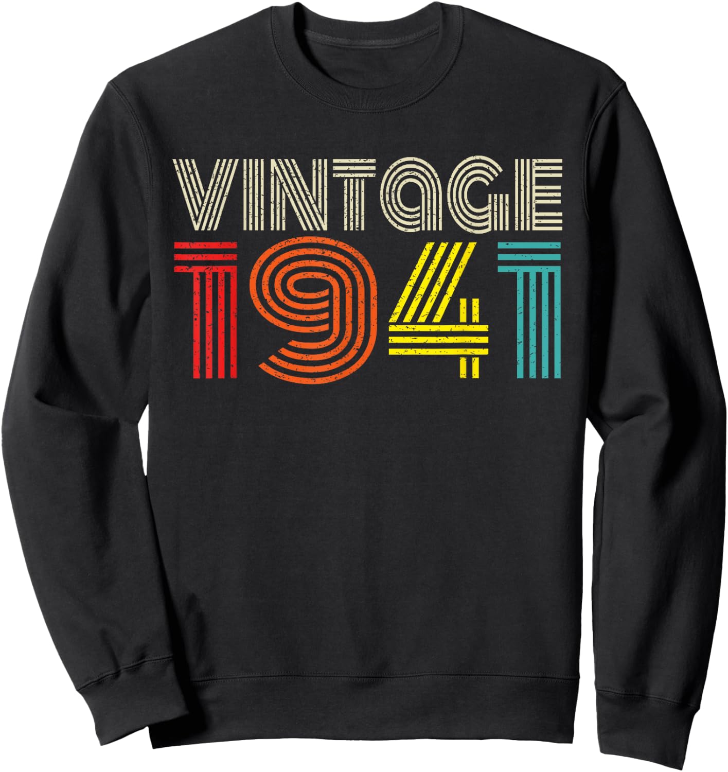 Vintage 1941 Classic 1941 Men Women Vintage Year Birthday Sweatshirt - Sweatshirt | Black