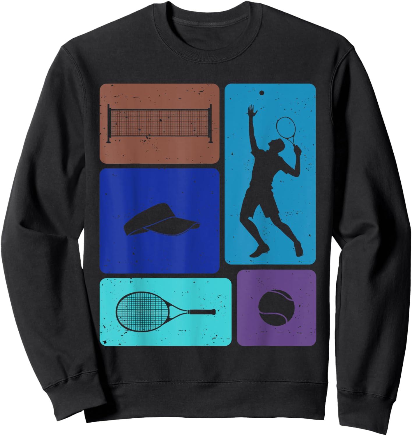 Funny Lawn Tennis Player Ball And Racket Net Game Enthusiast Sweatshirt - Sweatshirt | Black