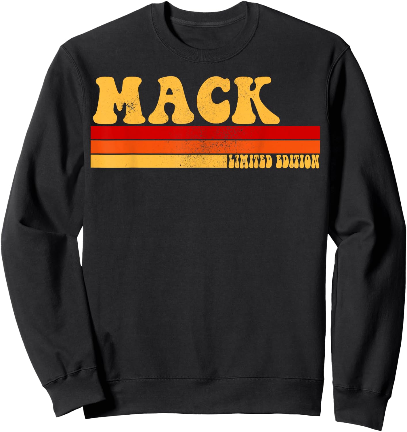 MACK Name Personalized Idea Men Retro Vintage MACK Sweatshirt - Sweatshirt | Black