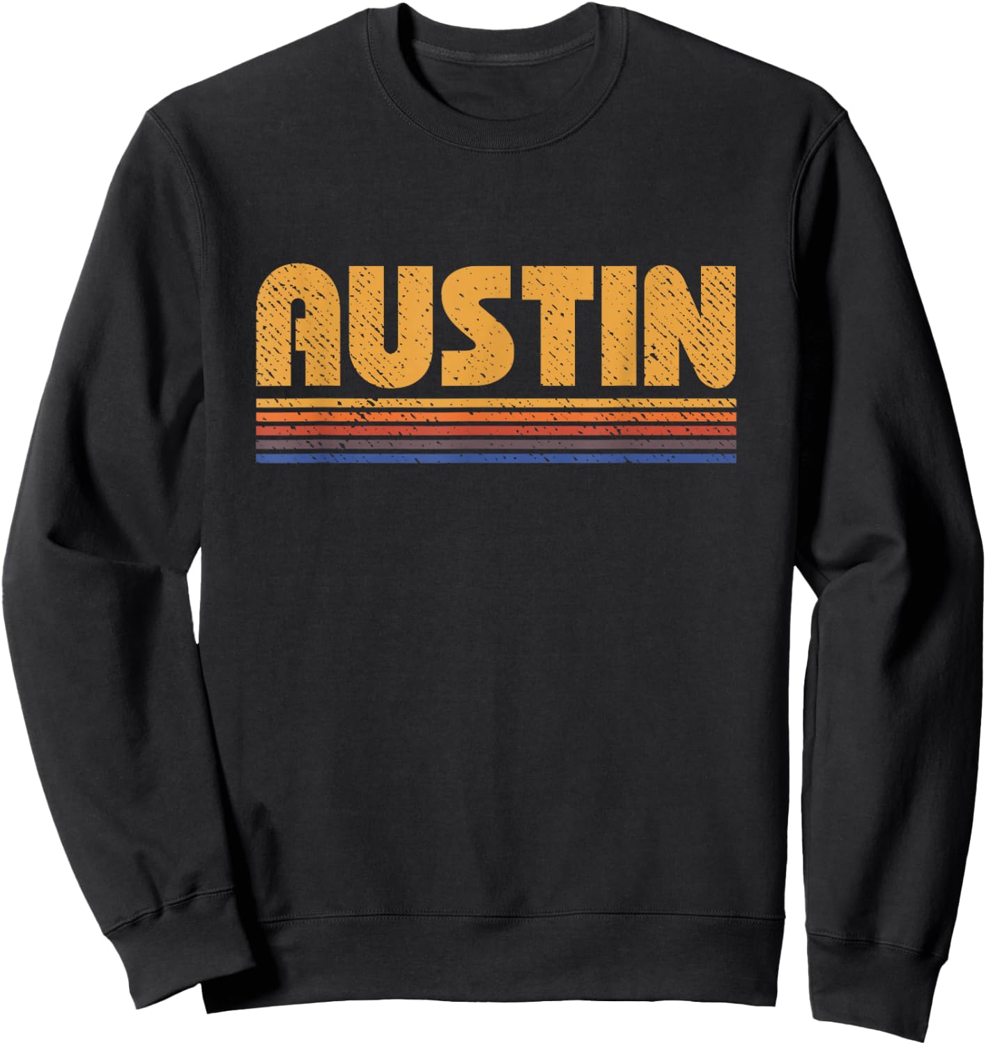 Retro Austin Texas Vintage Sweatshirt - Sweatshirt | Black