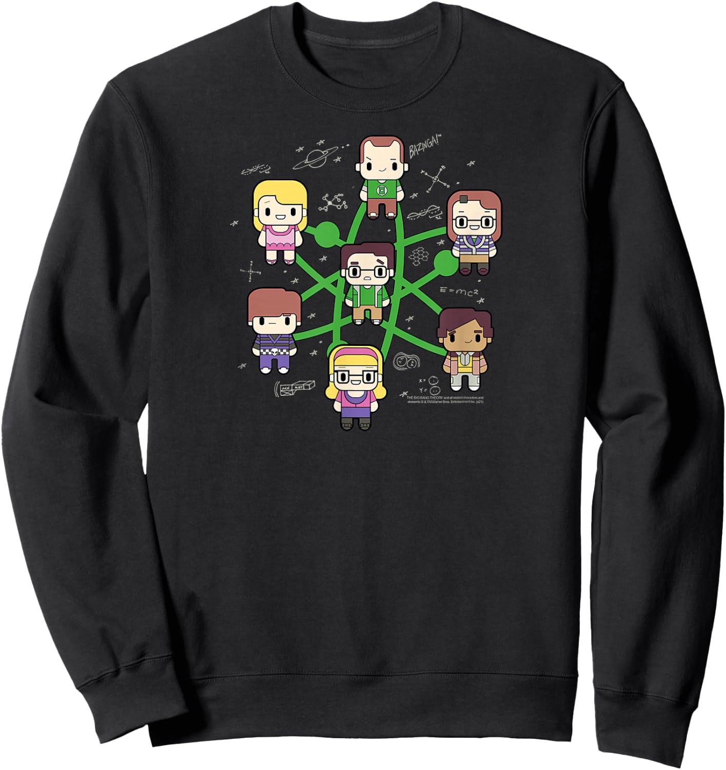 The Big Bang Theory Atom Character Cartoons TV Show Sweatshirt - Sweatshirt | Black