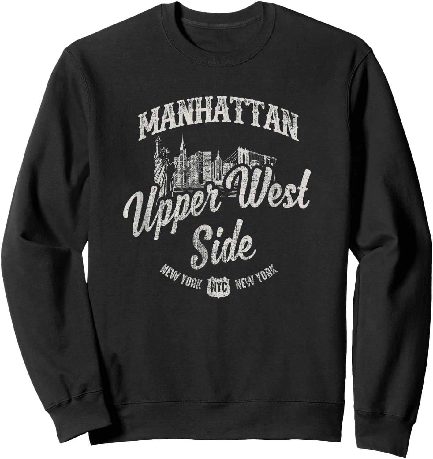 New York Manhattan Upper West Side Sweatshirt - Sweatshirt | Black