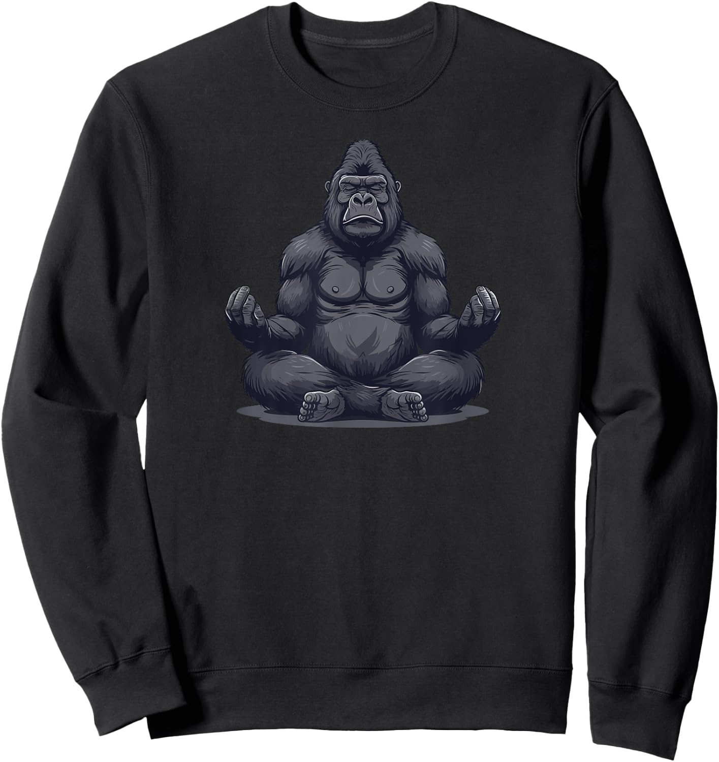 Gorilla Yoga Relax Silverback Gorilla Sweatshirt - Sweatshirt | Black