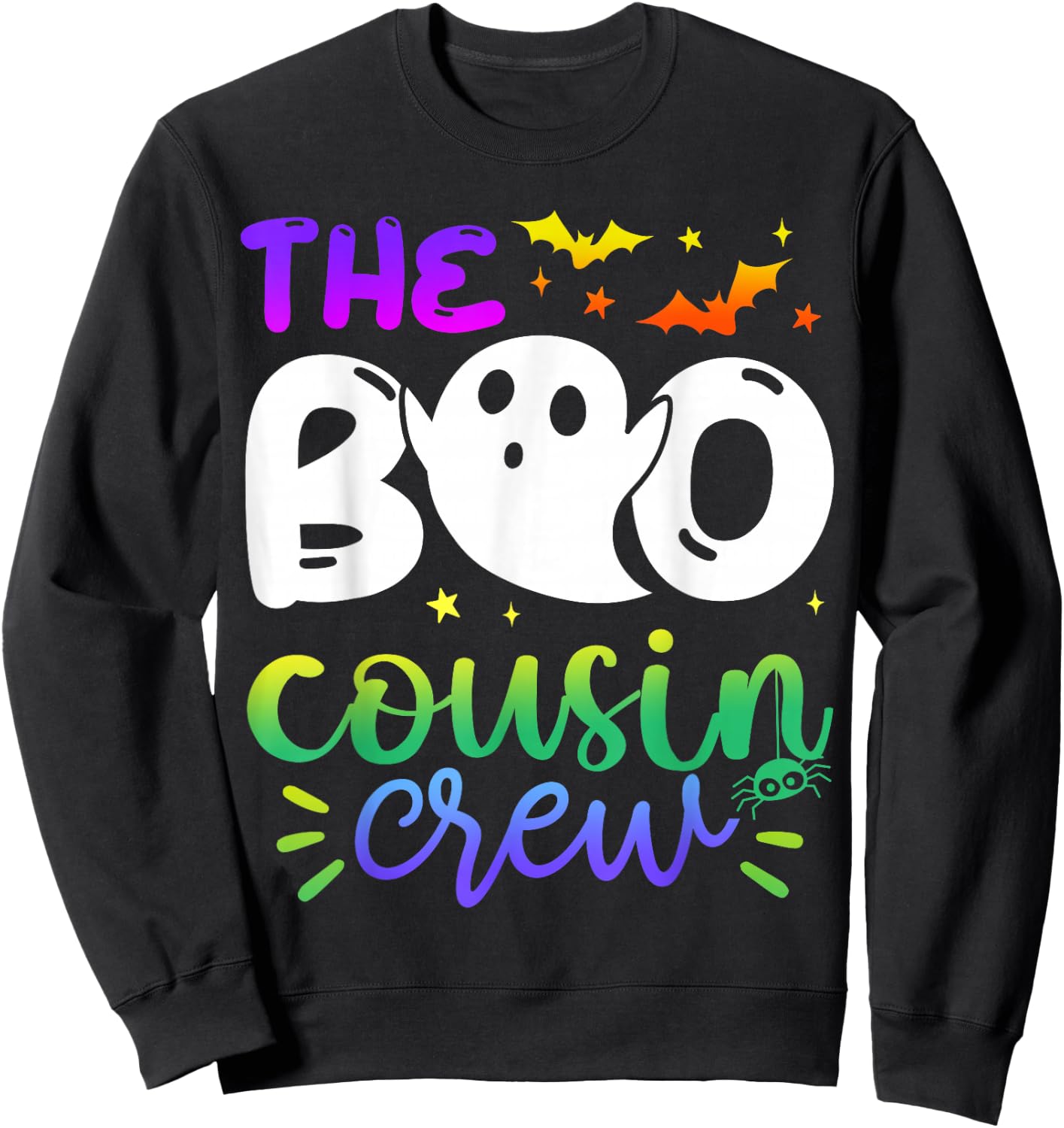 The Boo Cousin Crew Halloween Ghost Trick Treat Squad Matchi Sweatshirt - Sweatshirt | Black