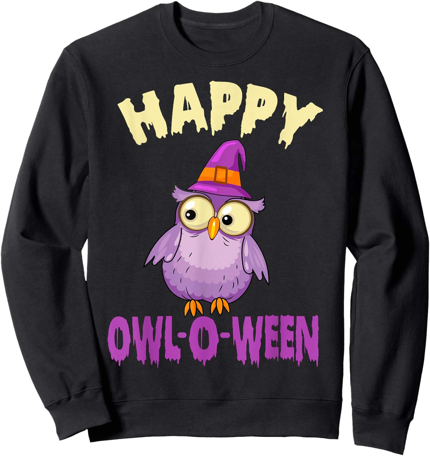 Owl Halloween Costume Toddler Girls Halloween Owl Kids Women Sweatshirt - Sweatshirt | Black
