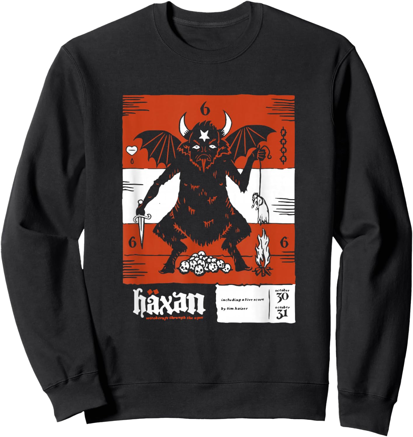 Häxan (1922) Movie Poster Devil Satan Sabbath Silent Film Sweatshirt - Sweatshirt | Black
