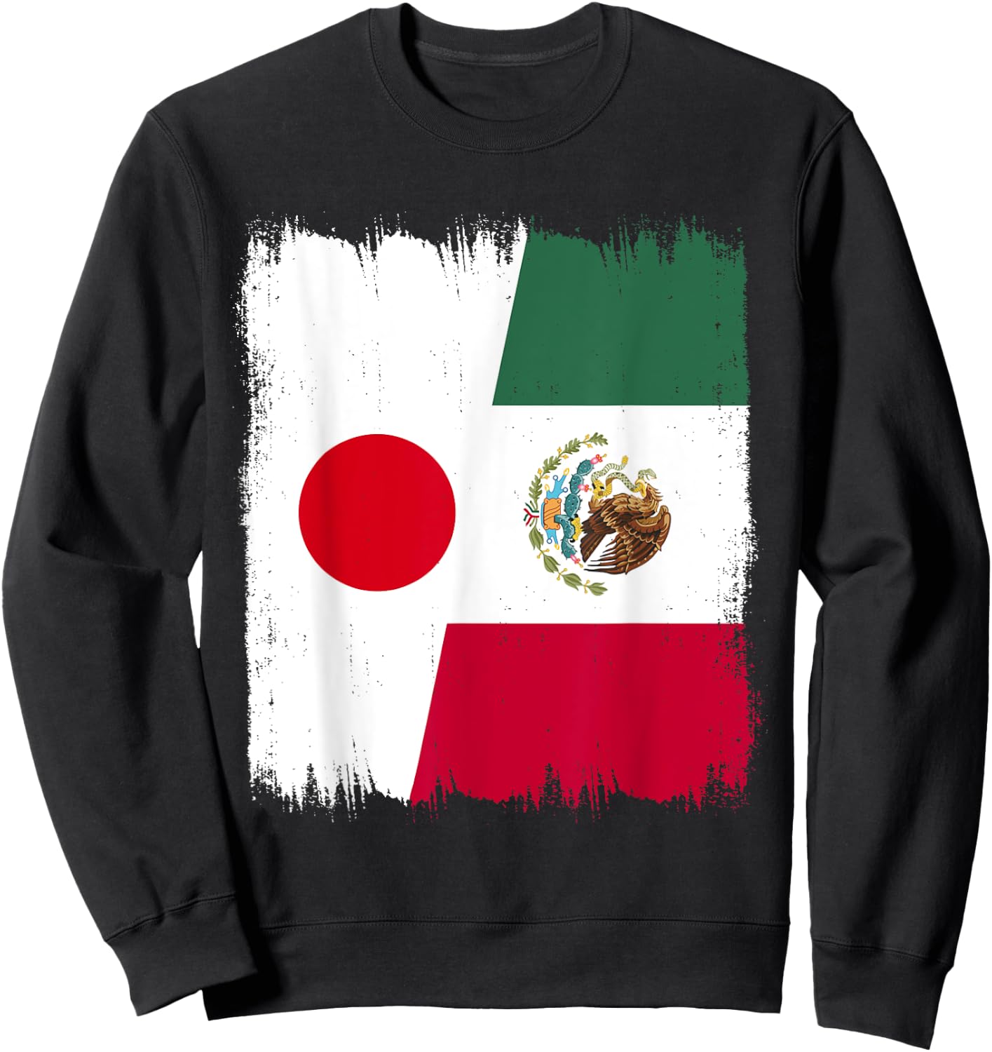 Japan Mexico Flag Japanese Mexican Roots Sweatshirt - Sweatshirt | Black