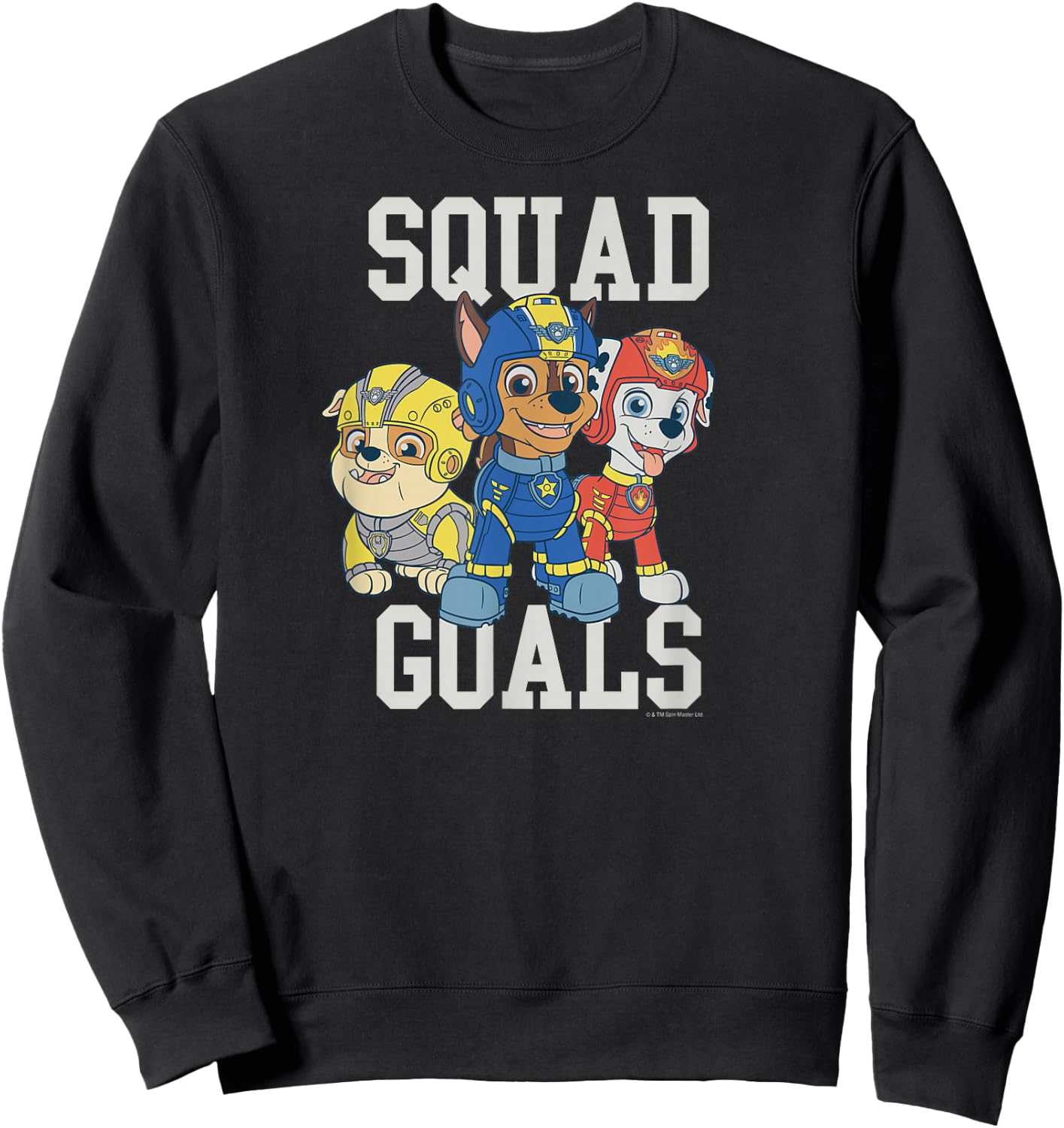 Paw Patrol Series - Chase Rubble Marshall Squad Goals Sweatshirt - Sweatshirt | Black