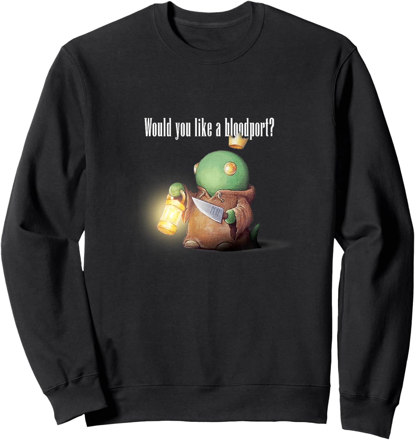 FFXI FF11 MMORPG Would you like a bloodport? Sweatshirt - Sweatshirt | Black