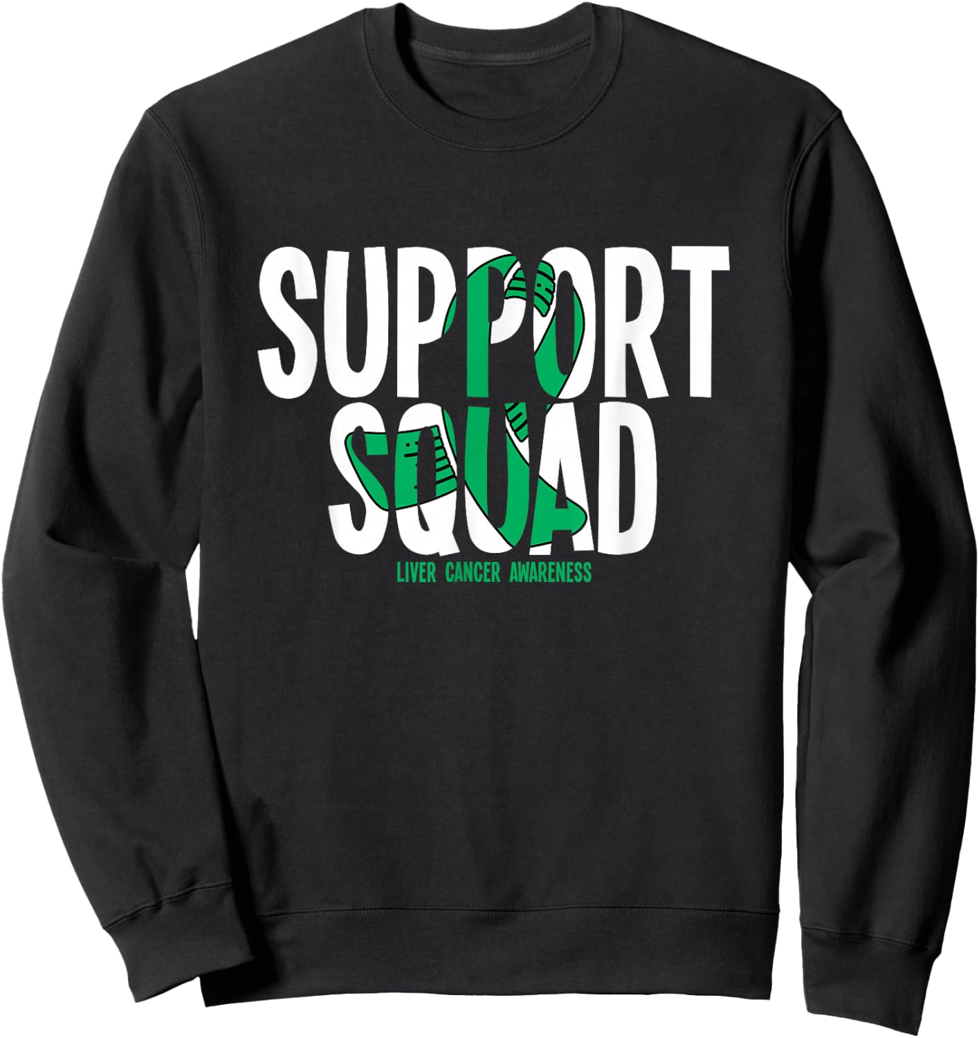 Support Squad Liver Cancer Awareness Sweatshirt - Sweatshirt | Black