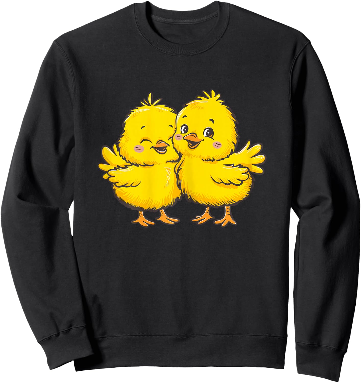 Baby Chicken Chick Farmer Farm Girl Sweatshirt - Sweatshirt | Black