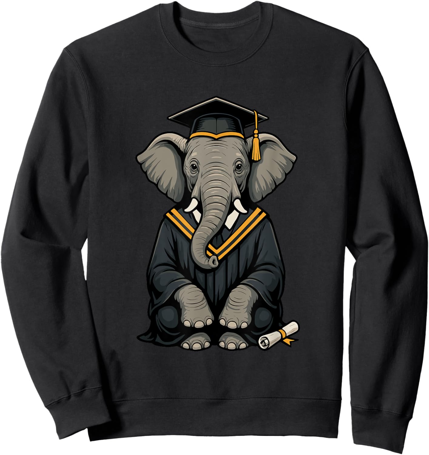 Cute Elephant Graduation Gift Sweatshirt - Sweatshirt | Black