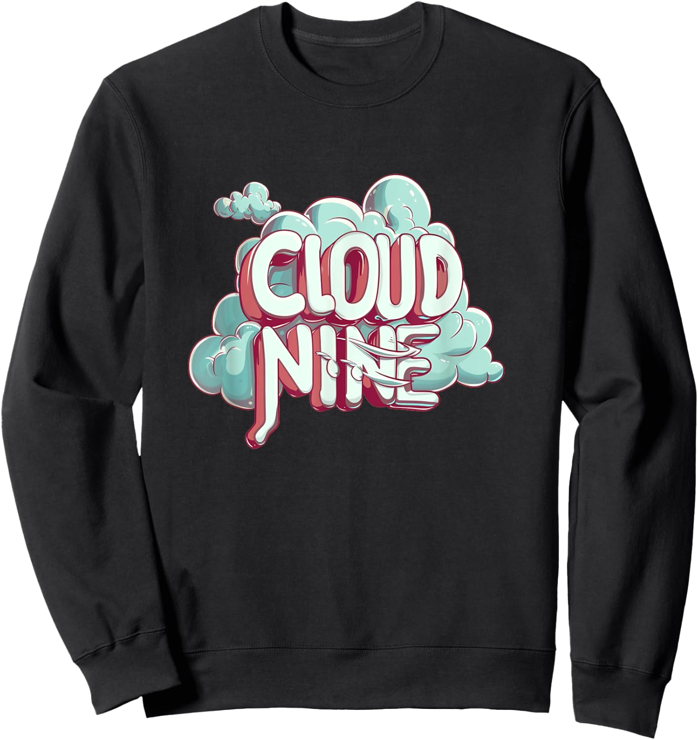 Happy on cloud nine Statement for Boys and Girls Sweatshirt - Sweatshirt | Black