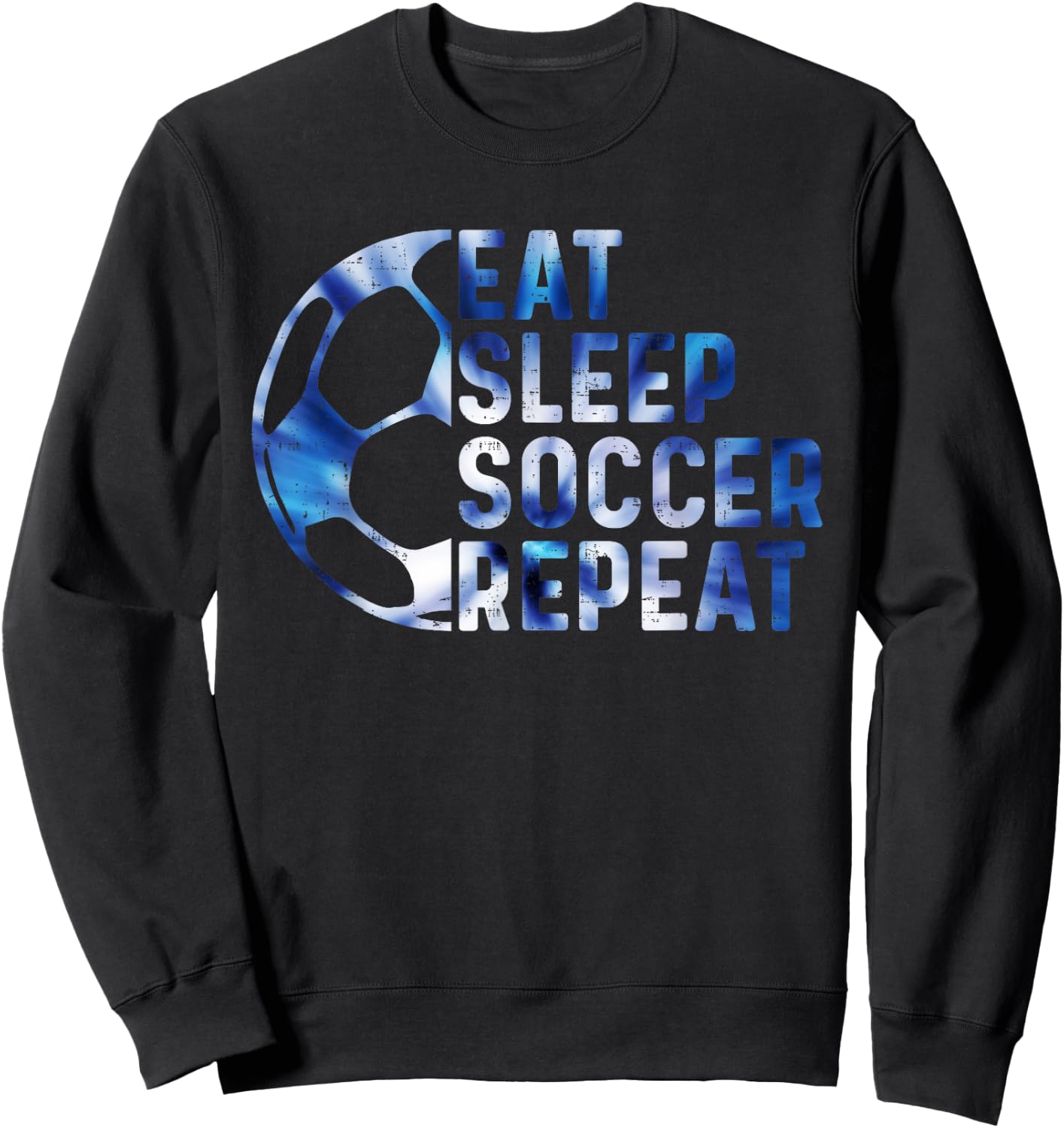 Funny Eat Sleep Soccer Repeat For Boys Kids Soccer Lover Sweatshirt - Sweatshirt | Black