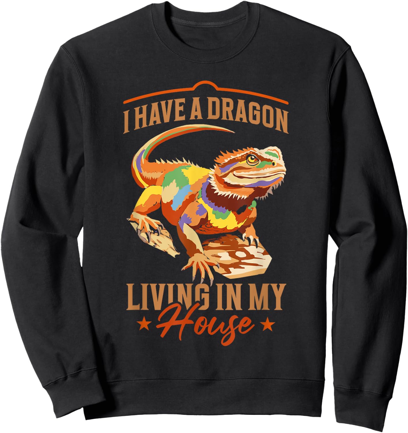 Funny Bearded Dragon Sweatshirt - Sweatshirt | Black