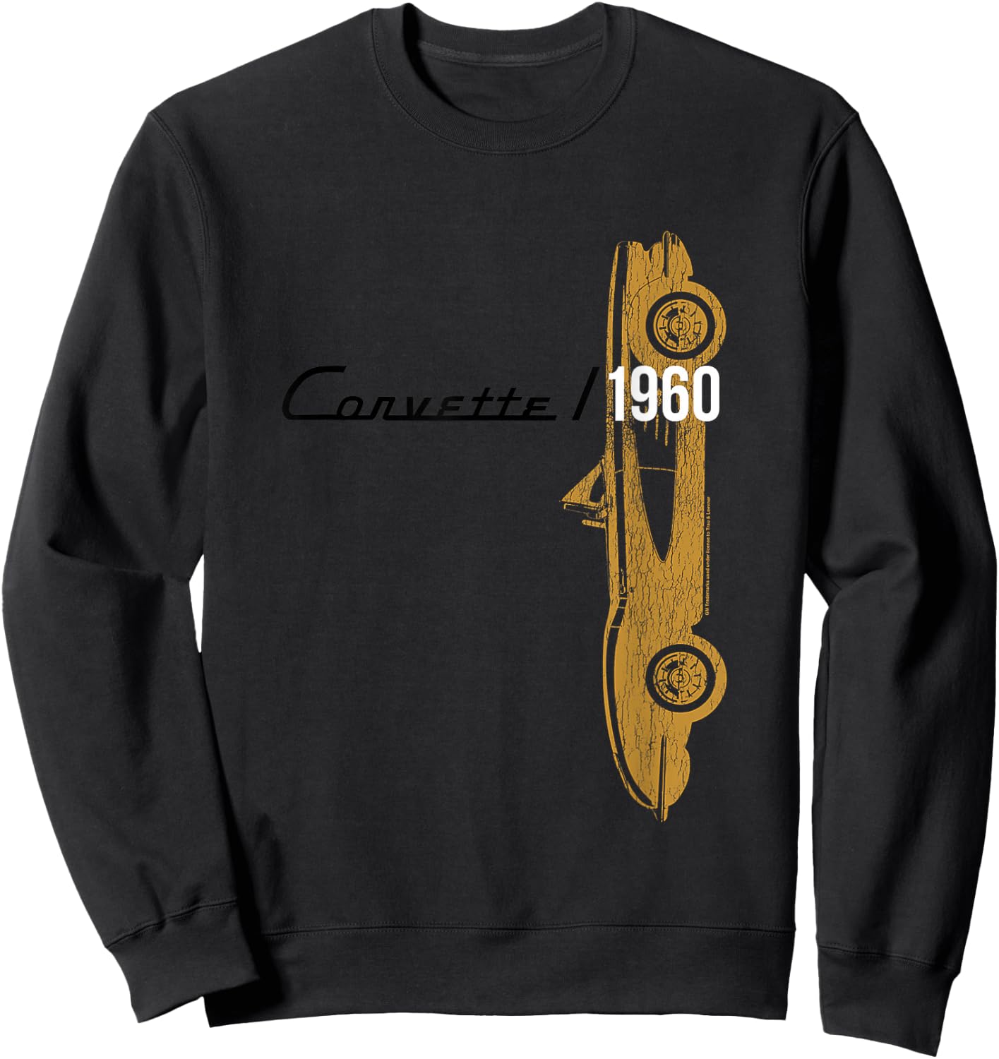 TNT -Adults Classic Fit Grey Corvette 1960 Sweatshirt - Sweatshirt | Black