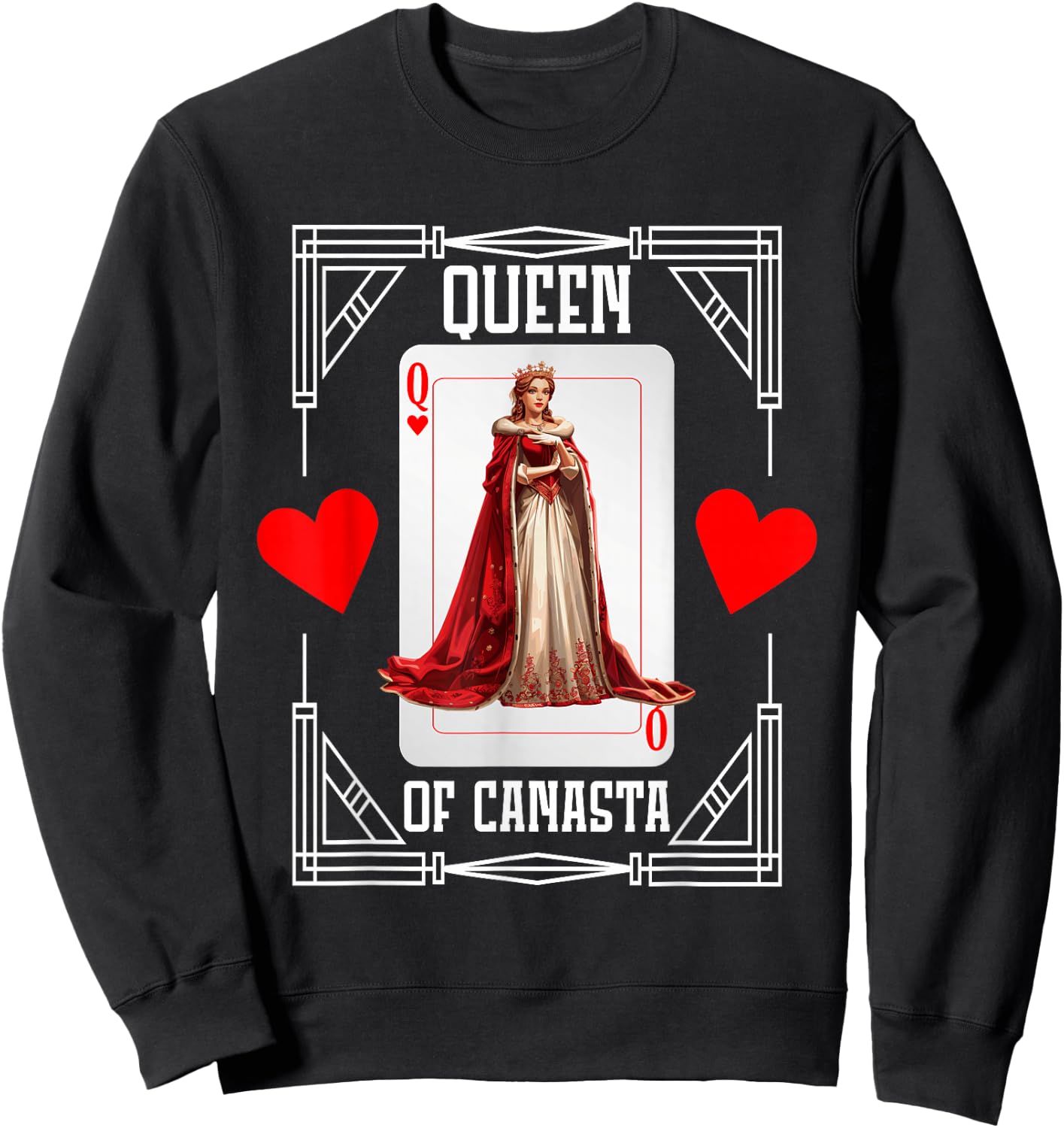Canasta Score Sheets Card Game Card Holder Canasta Queen Sweatshirt - Sweatshirt | Black