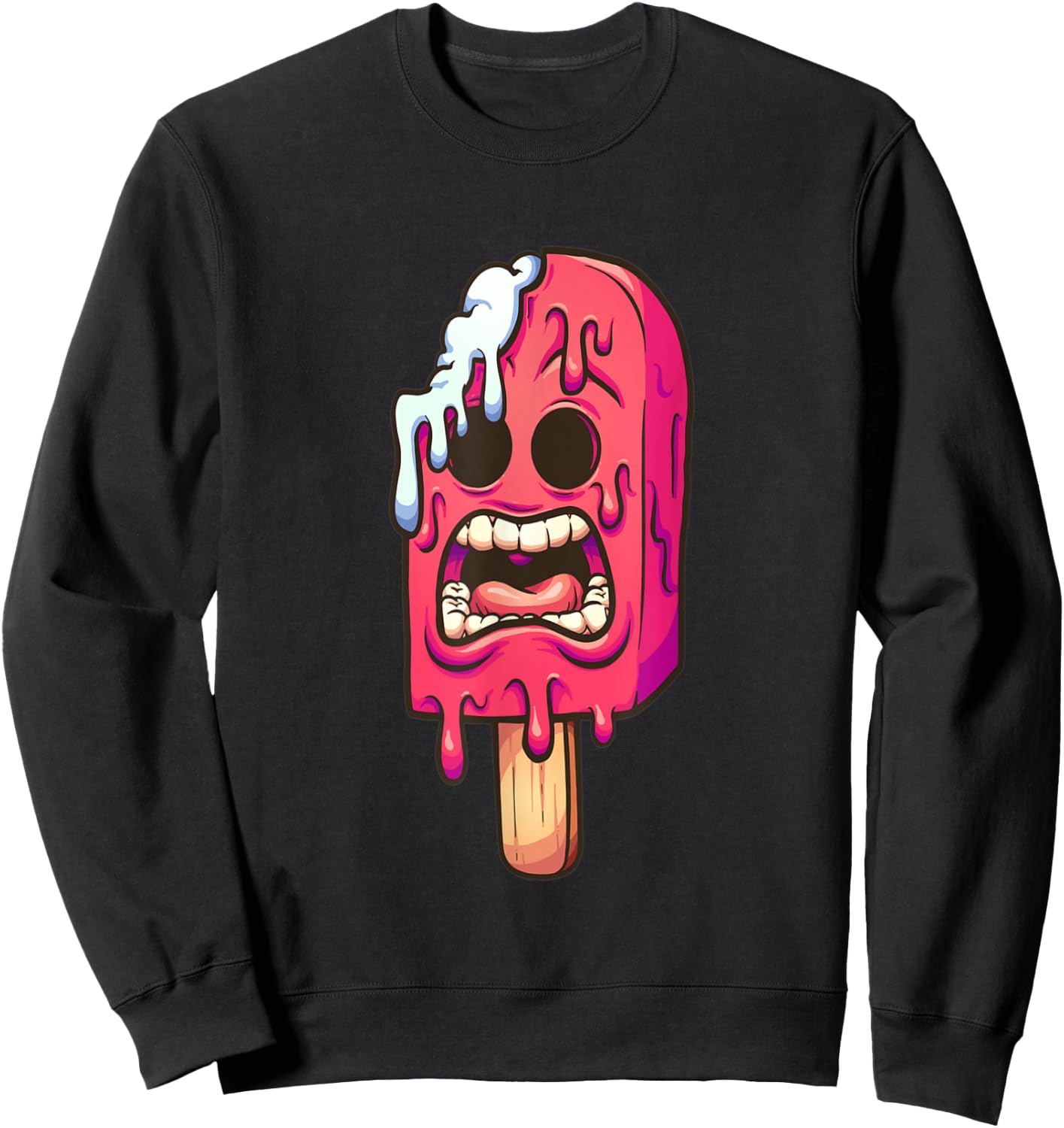 Melting zombie ice popsicle Halloween costume Gifts Sweatshirt - Sweatshirt | Black