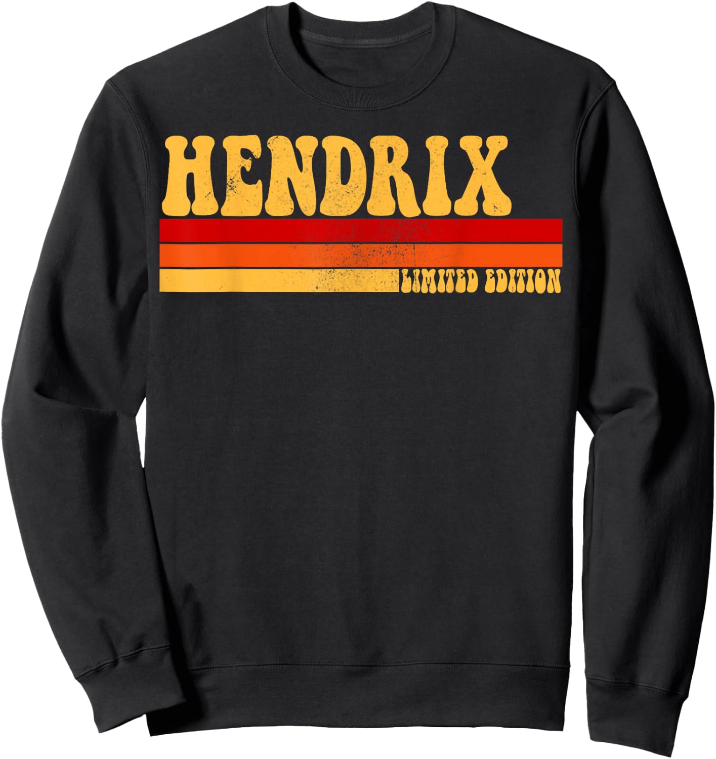 HENDRIX Name Personalized Idea Men Retro Vintage HENDRIX Sweatshirt - Sweatshirt | Black