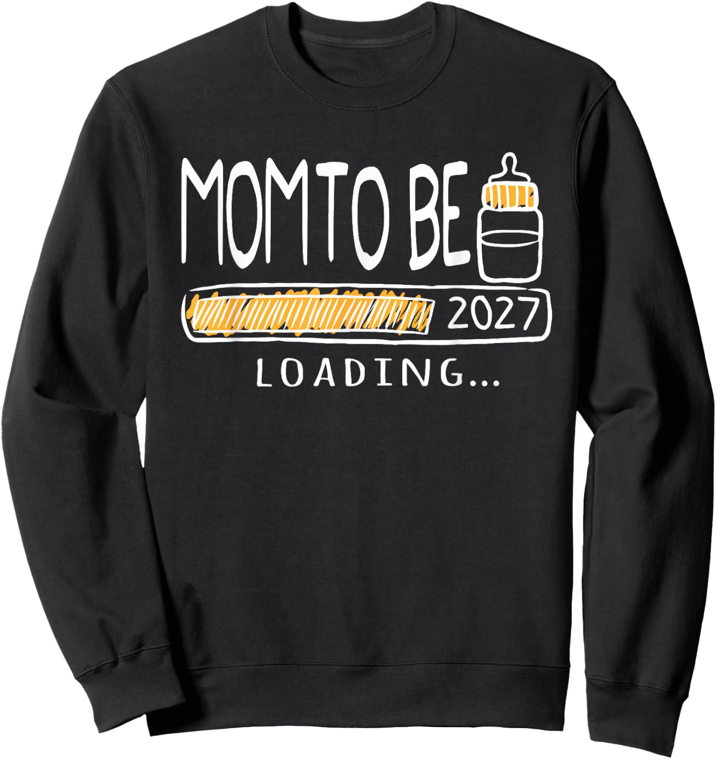 Mom to Be 2027 Loading New Mom Est. 2027 Mommy Mothers Day Sweatshirt - Sweatshirt | Black