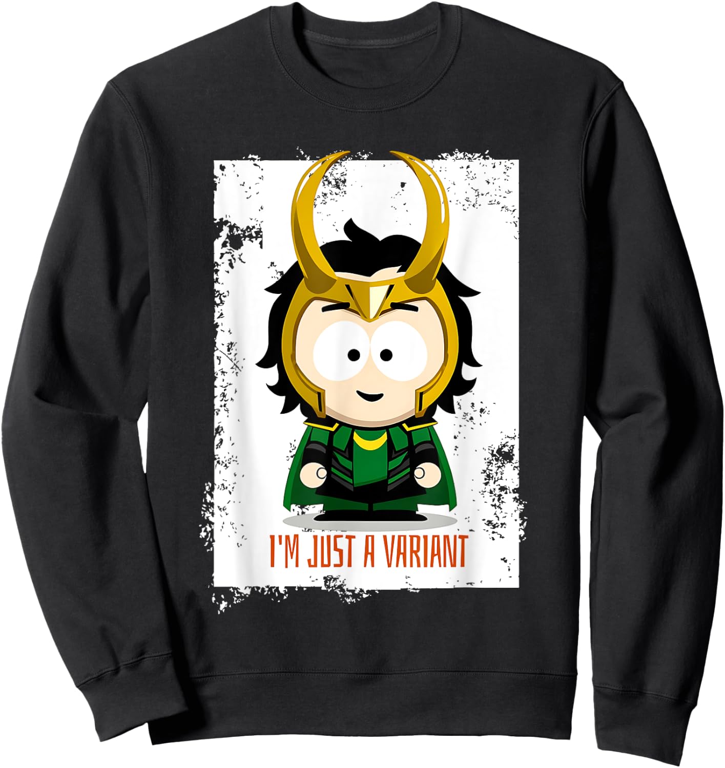 Cute Loki Variant Meme - I'm Just a Variant Chibi Character Sweatshirt - Sweatshirt | Black