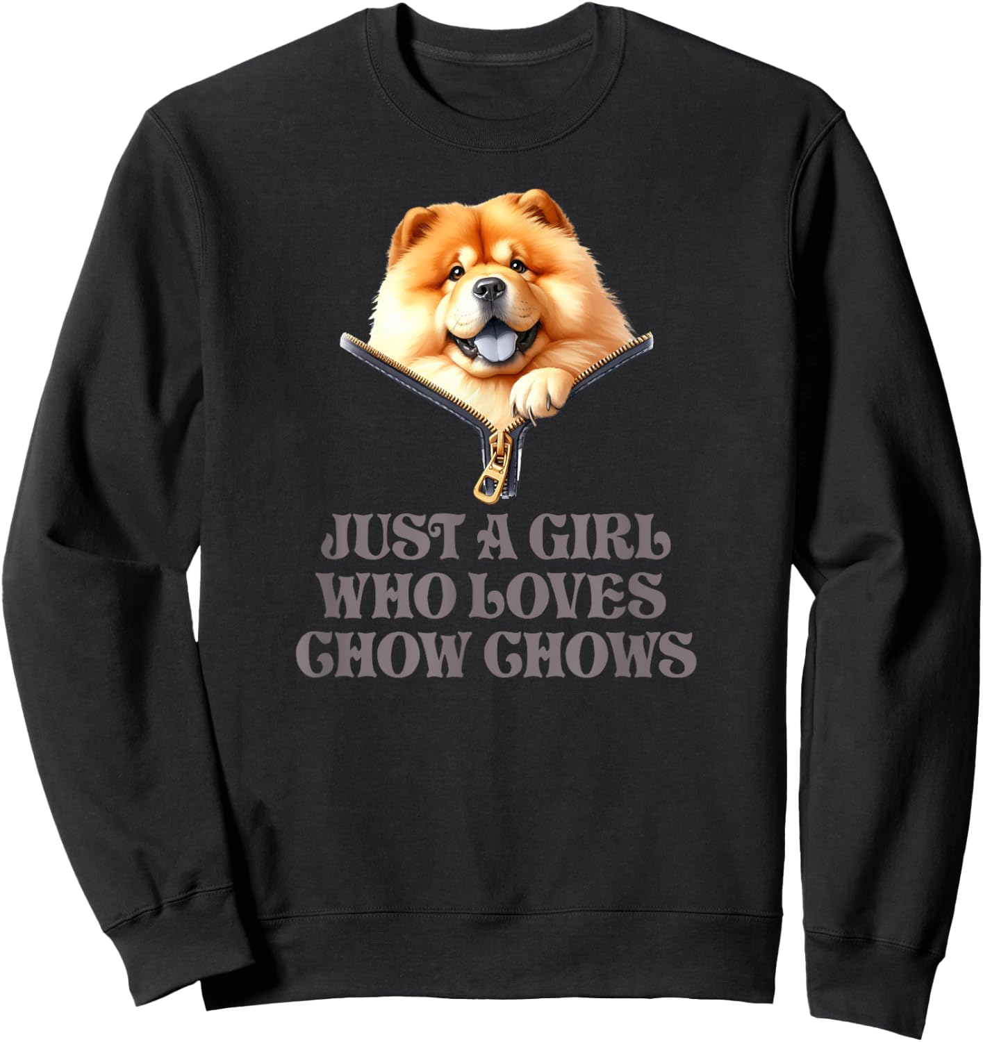 Just A Girl Who Loves Chow Chows Sweatshirt - Sweatshirt | Black