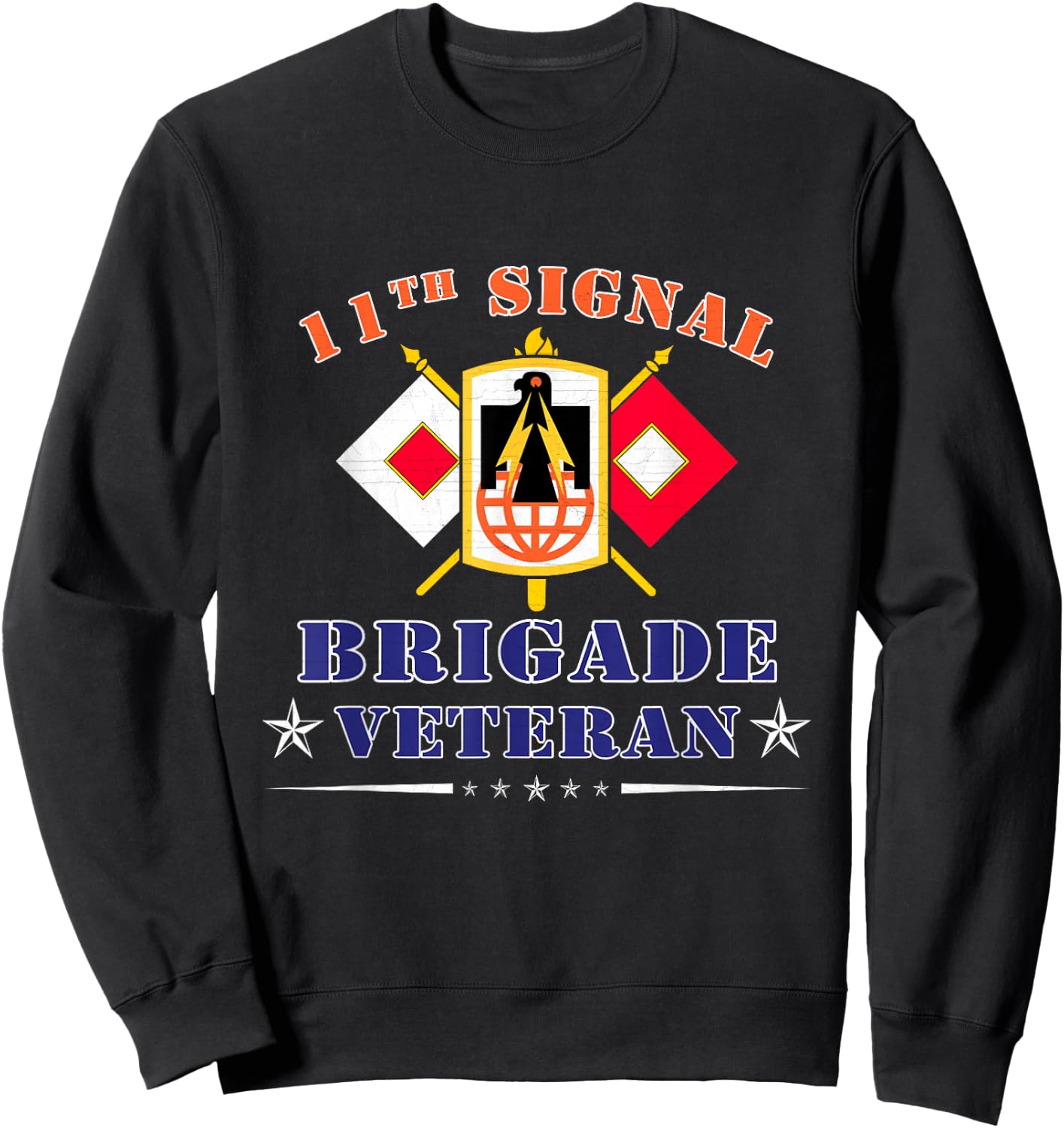 11th Signal Brigade Veteran US Army Signal Corp Fort Hood Sweatshirt - Sweatshirt | Black