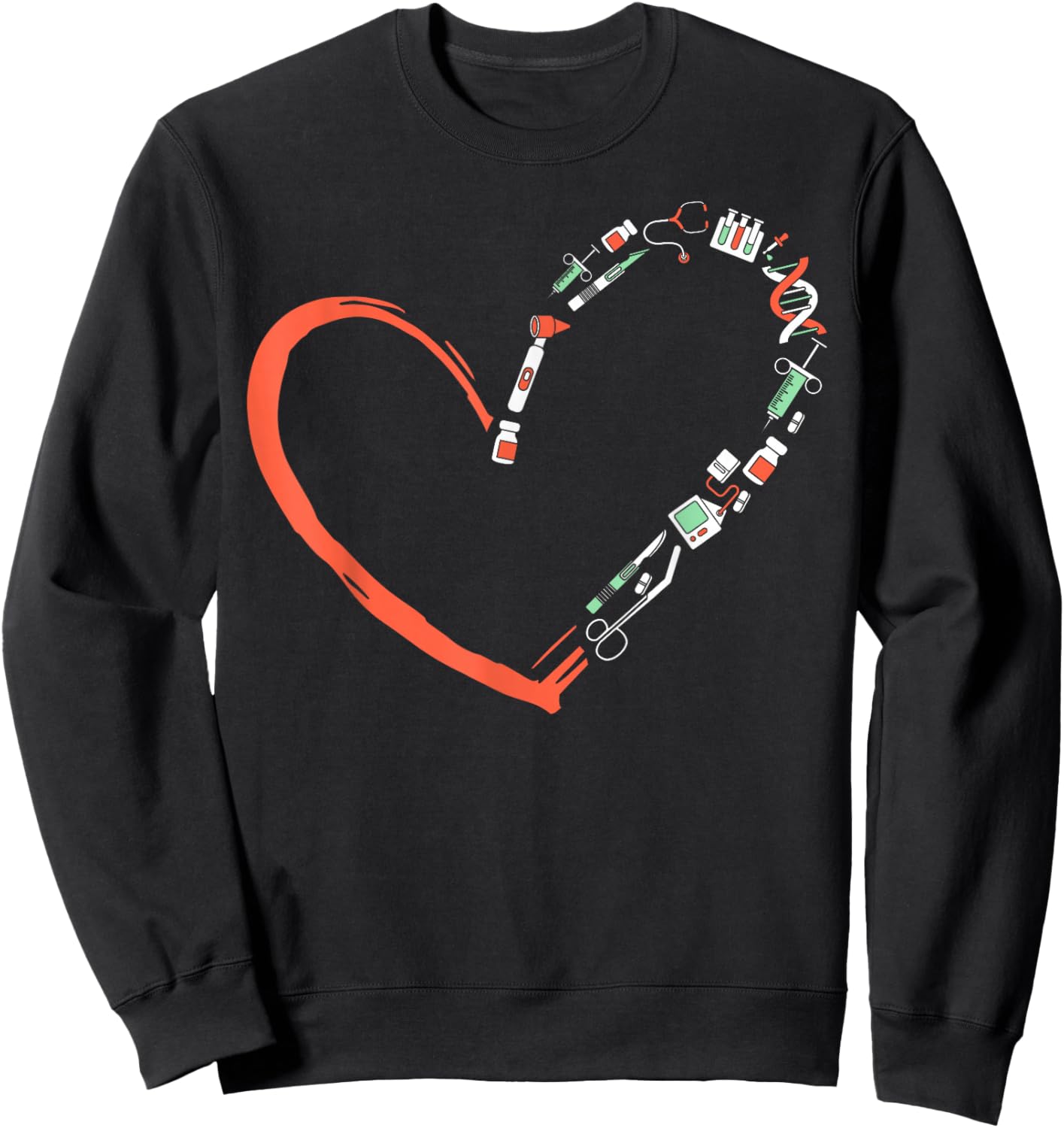 Doctor Heart Medical School Students Sweatshirt - Sweatshirt | Black