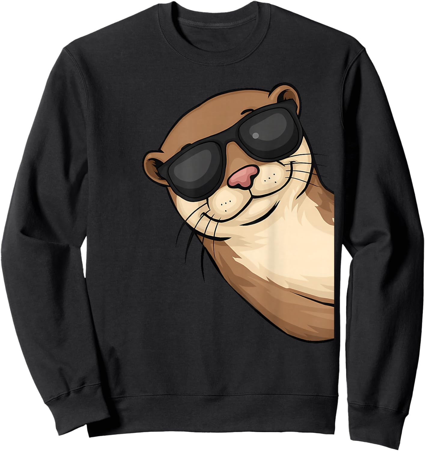 Funny Otter Lover Gifts Women Kid Teen Sweatshirt - Sweatshirt | Black