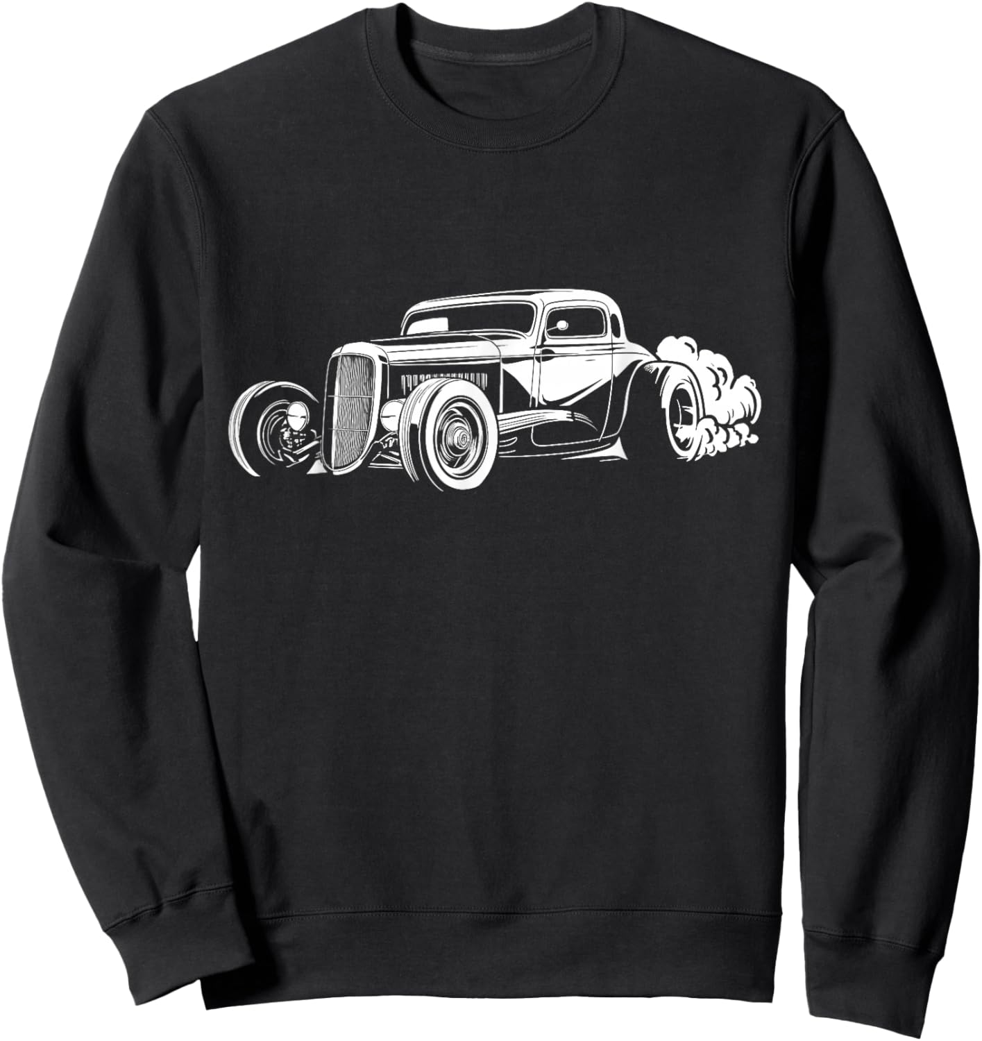 Vintage HotRod Classic Car Sweatshirt - Sweatshirt | Black