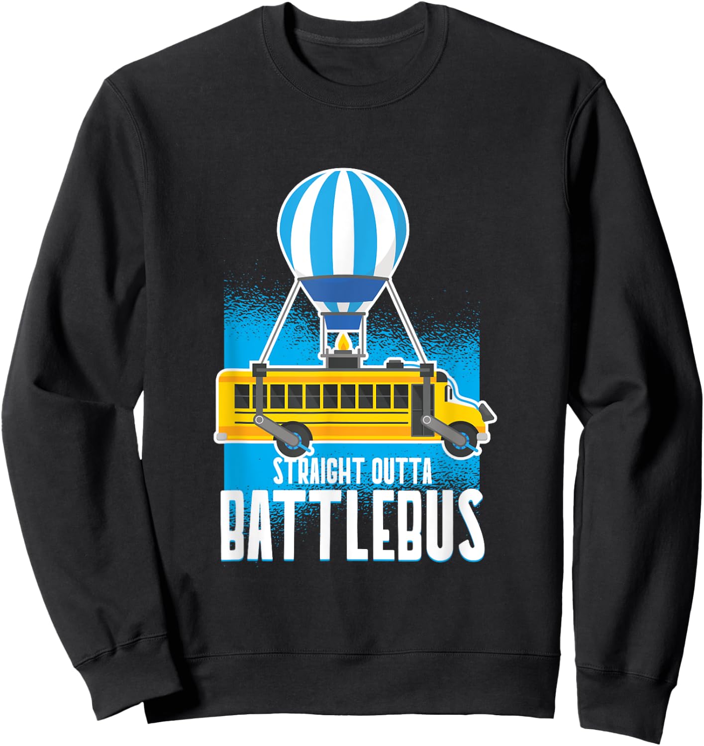 Straight Out The Battle Bus Gamer Video Sweatshirt - Sweatshirt | Black