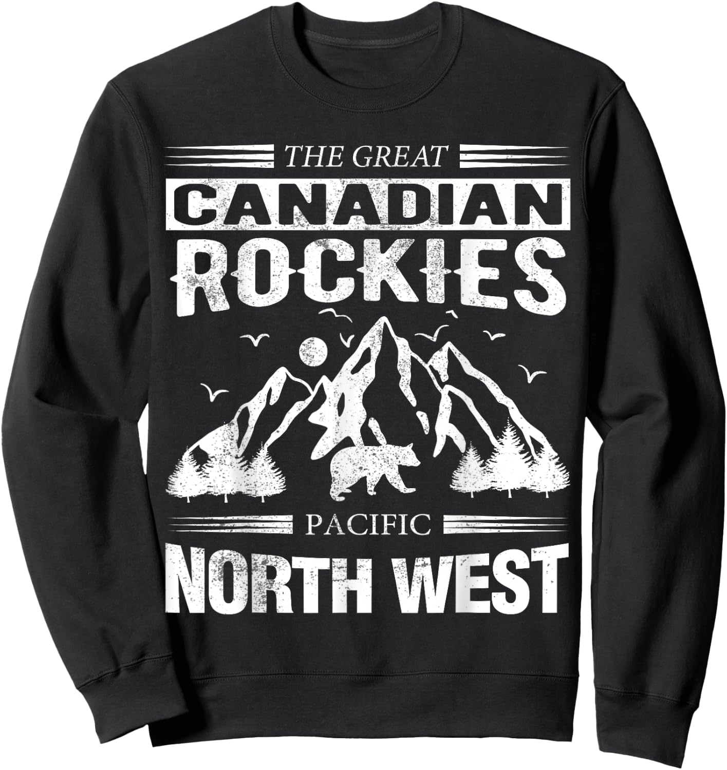 Hiking and camping Canadian Rockies - Canada Rocky Mountains Sweatshirt - Sweatshirt | Black