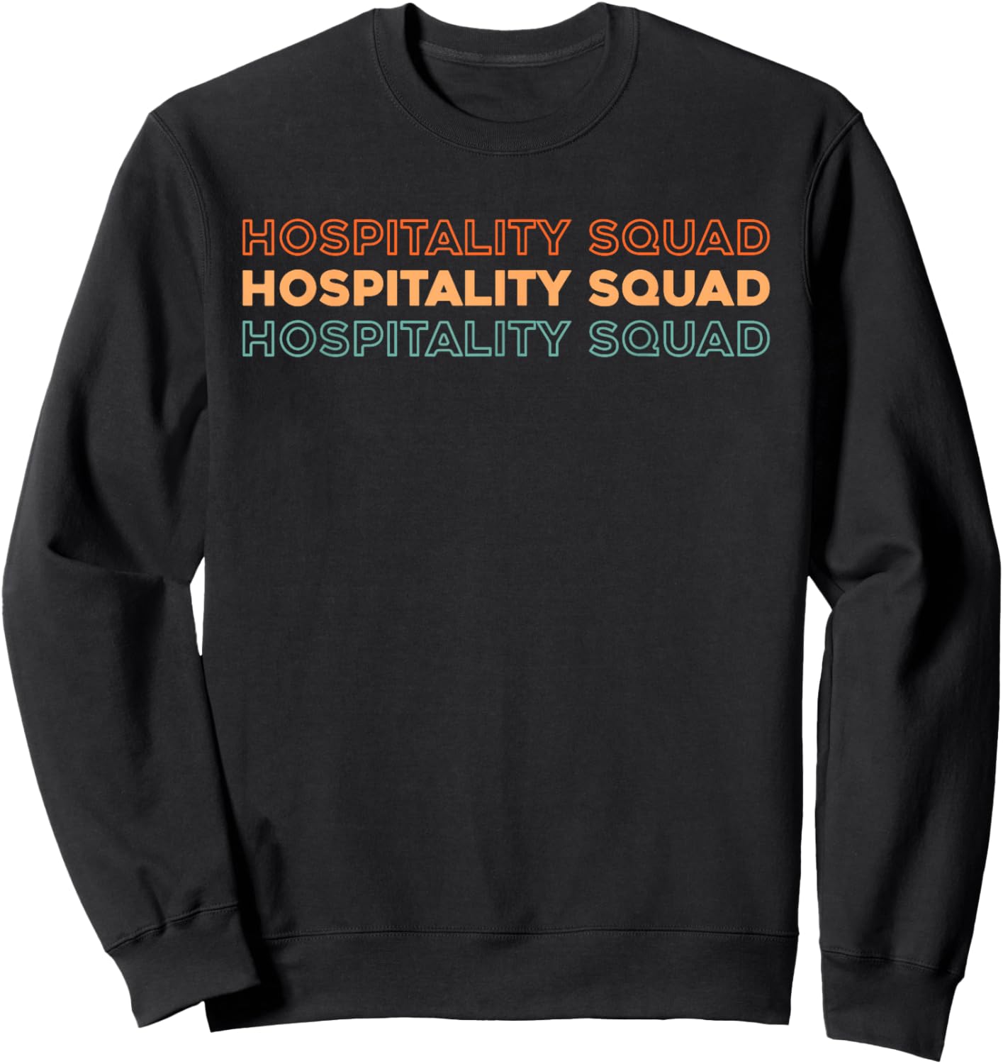 Retro Hospitality Management Squad - Vintage Hotel Manager Sweatshirt - Sweatshirt | Black