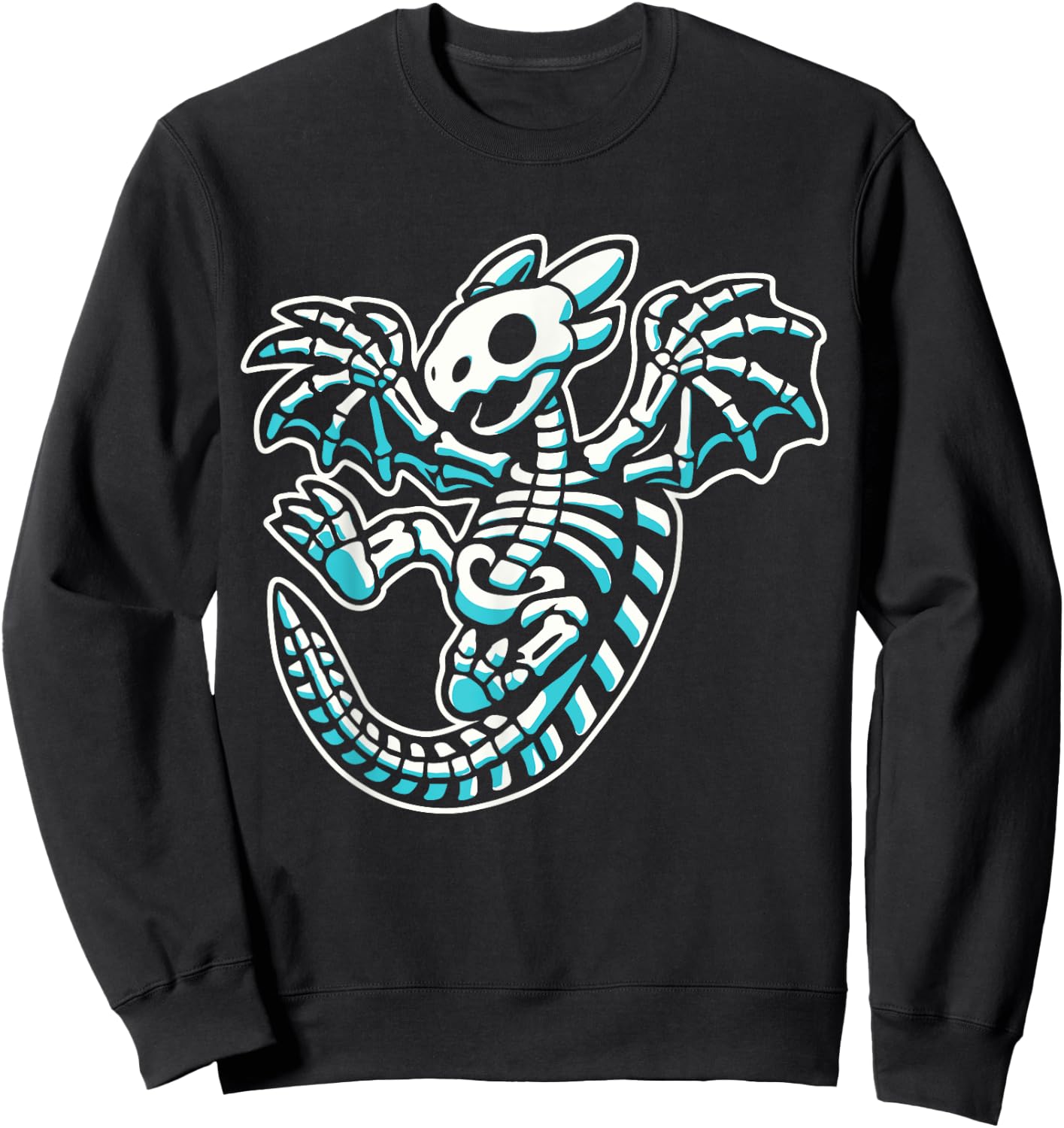 Funny Flying Dragon Skeleton X-Ray Boys Kids Sweatshirt - Sweatshirt | Black