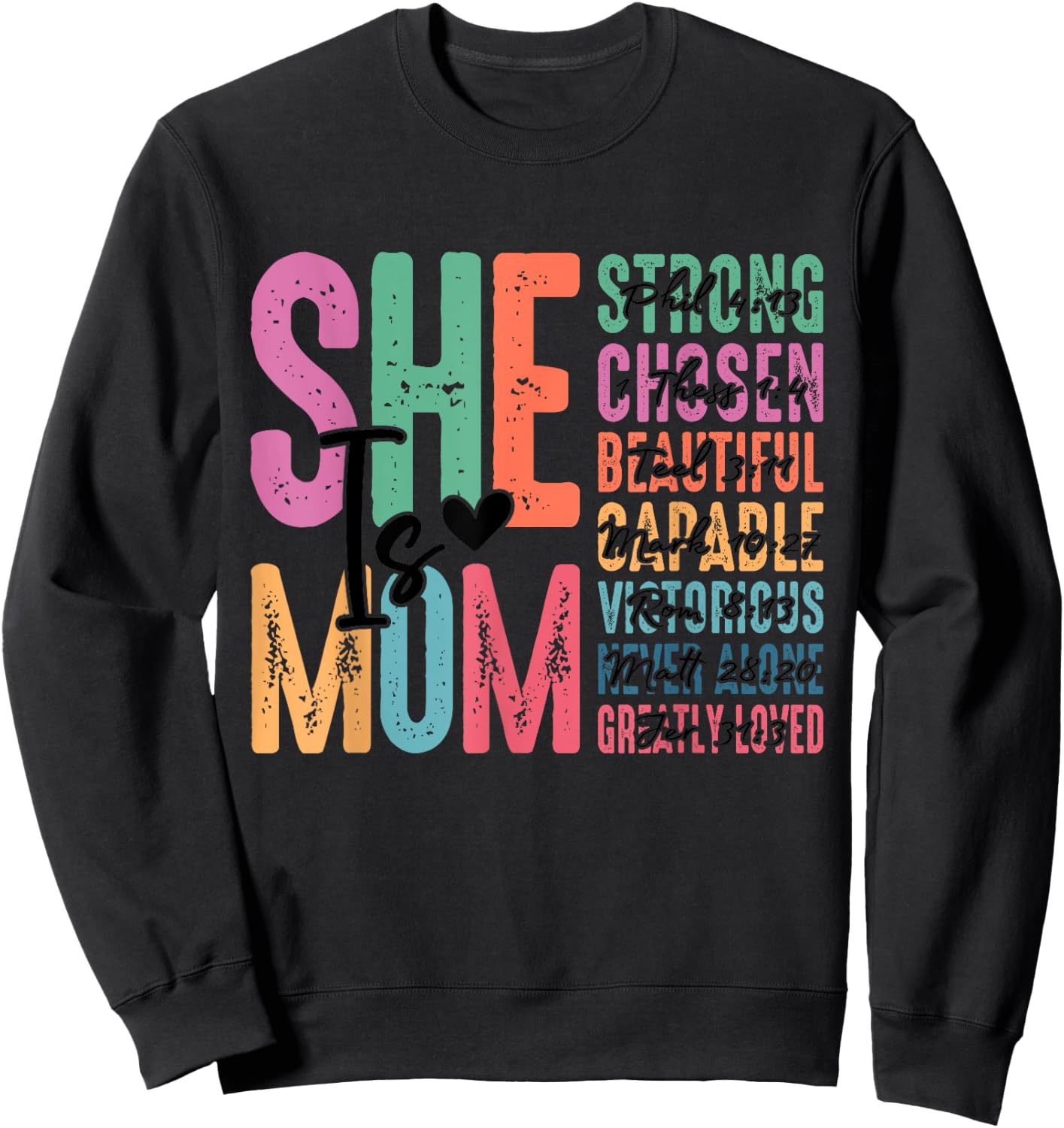 She Is Mom Christian Mothers Day Jesus Mom Religious Women Sweatshirt - Sweatshirt | Black
