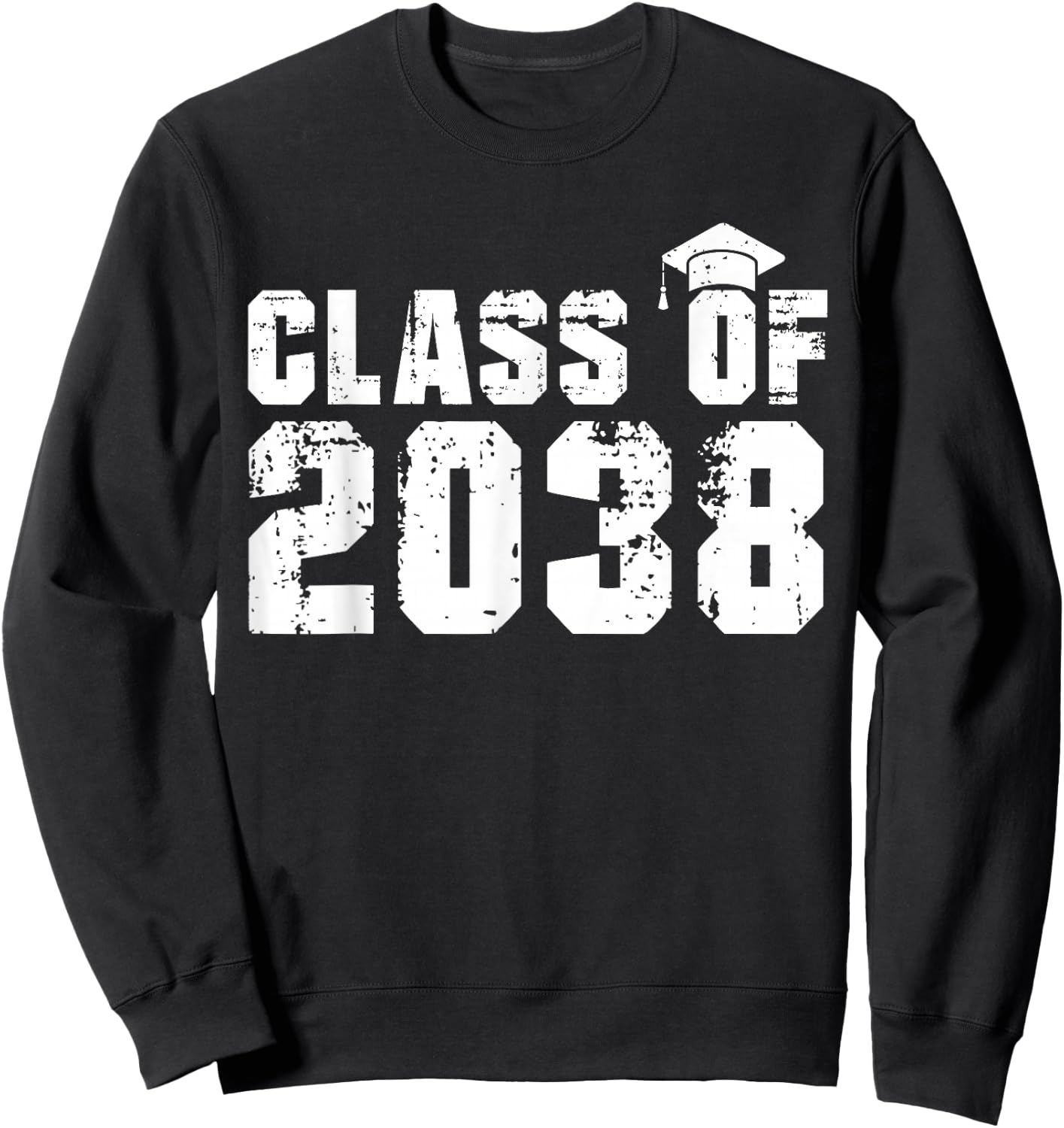 Vintage Class of 2038 Back to School Graduation 2038 Sweatshirt - Sweatshirt | Black