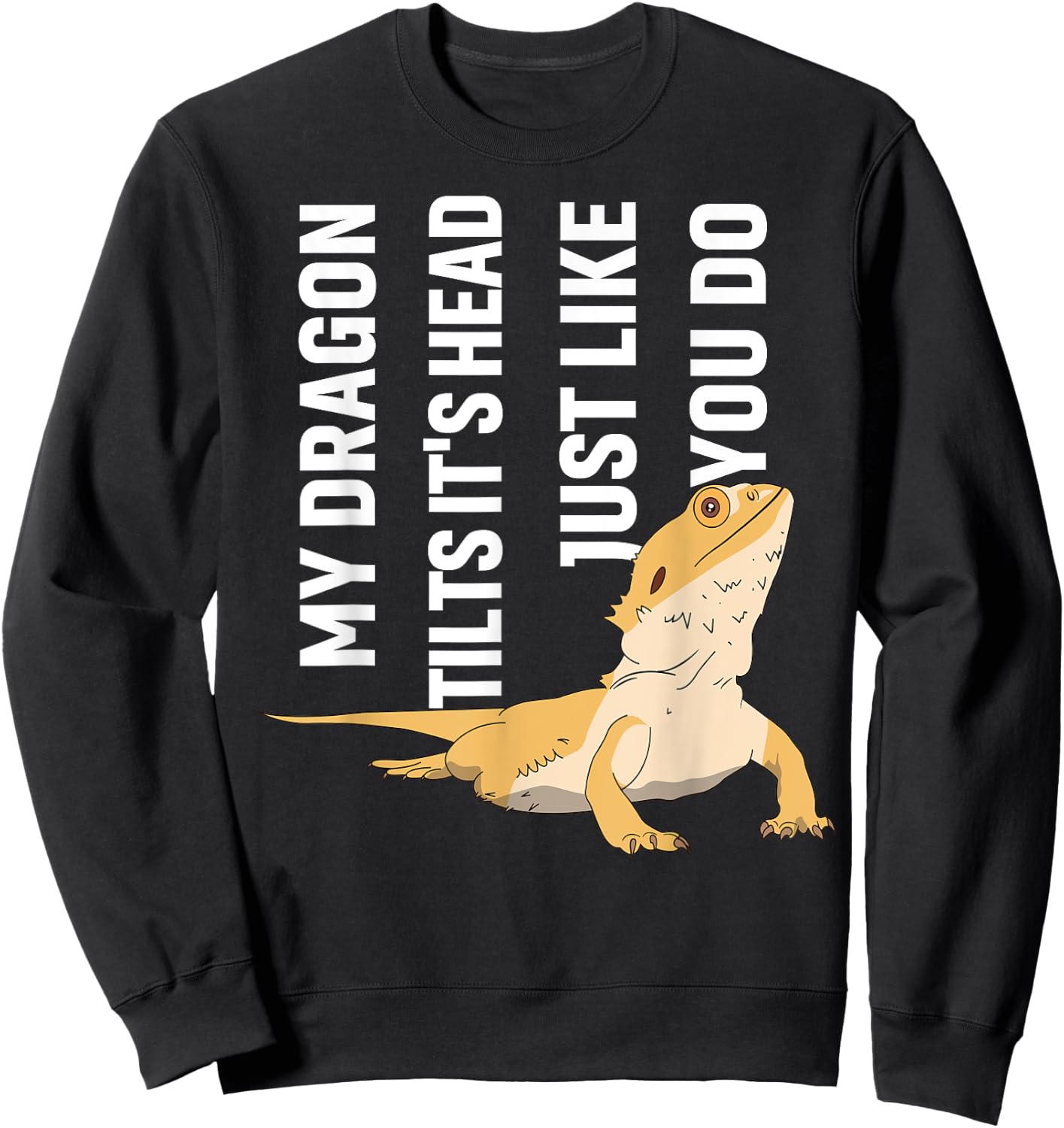My Dragon Tilts Its Head Just Like You Do Funny Gifts Sweatshirt - Sweatshirt | Black