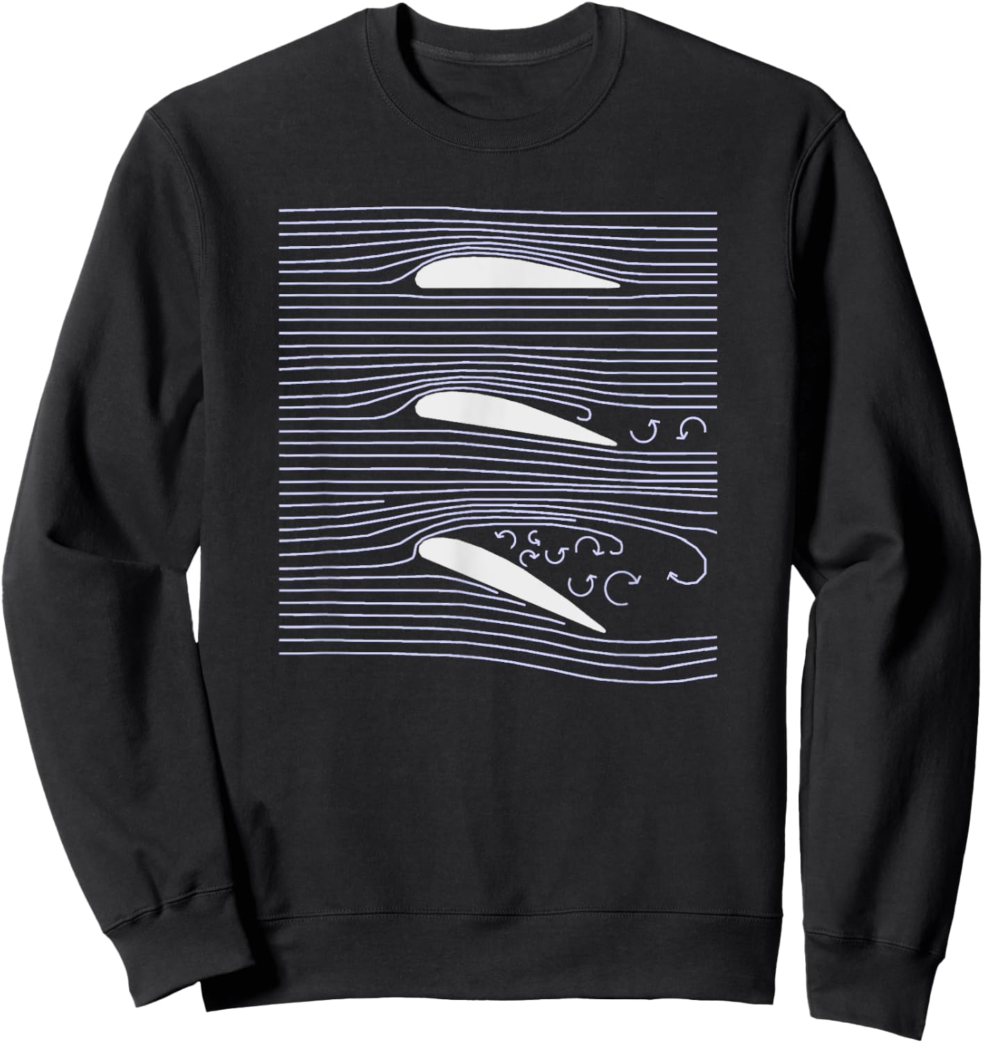 Wing Aerospace Airfoil Stall Diagram Sweatshirt - Sweatshirt | Black