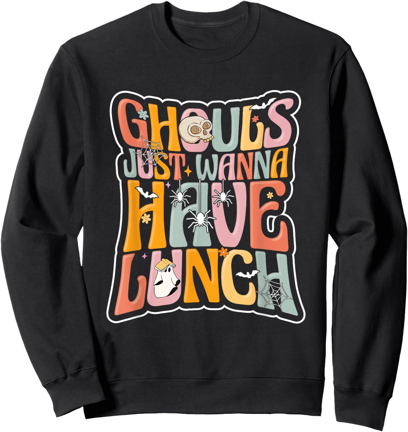School Cafeteria Worker Back To School Halloween Lunch Lady Sweatshirt - Sweatshirt | Black