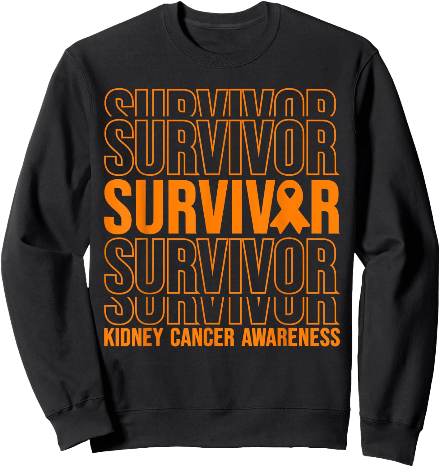 Kidney Cancer Survivor Kidney Cancer Awareness Sweatshirt - Sweatshirt | Black