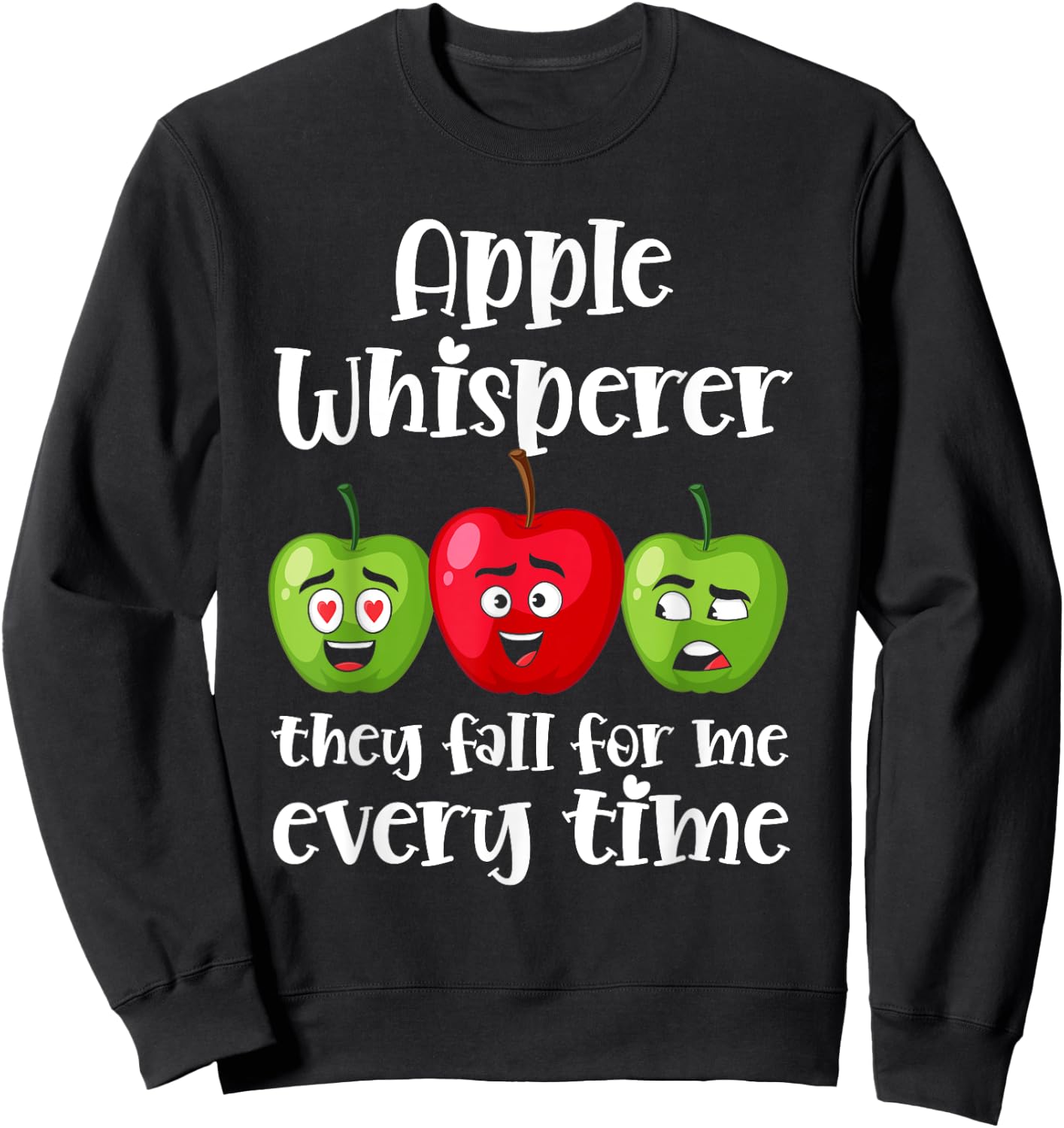 Apple Picking Season Graphic Design Apple Picking Crew Squad Sweatshirt - Sweatshirt | Black