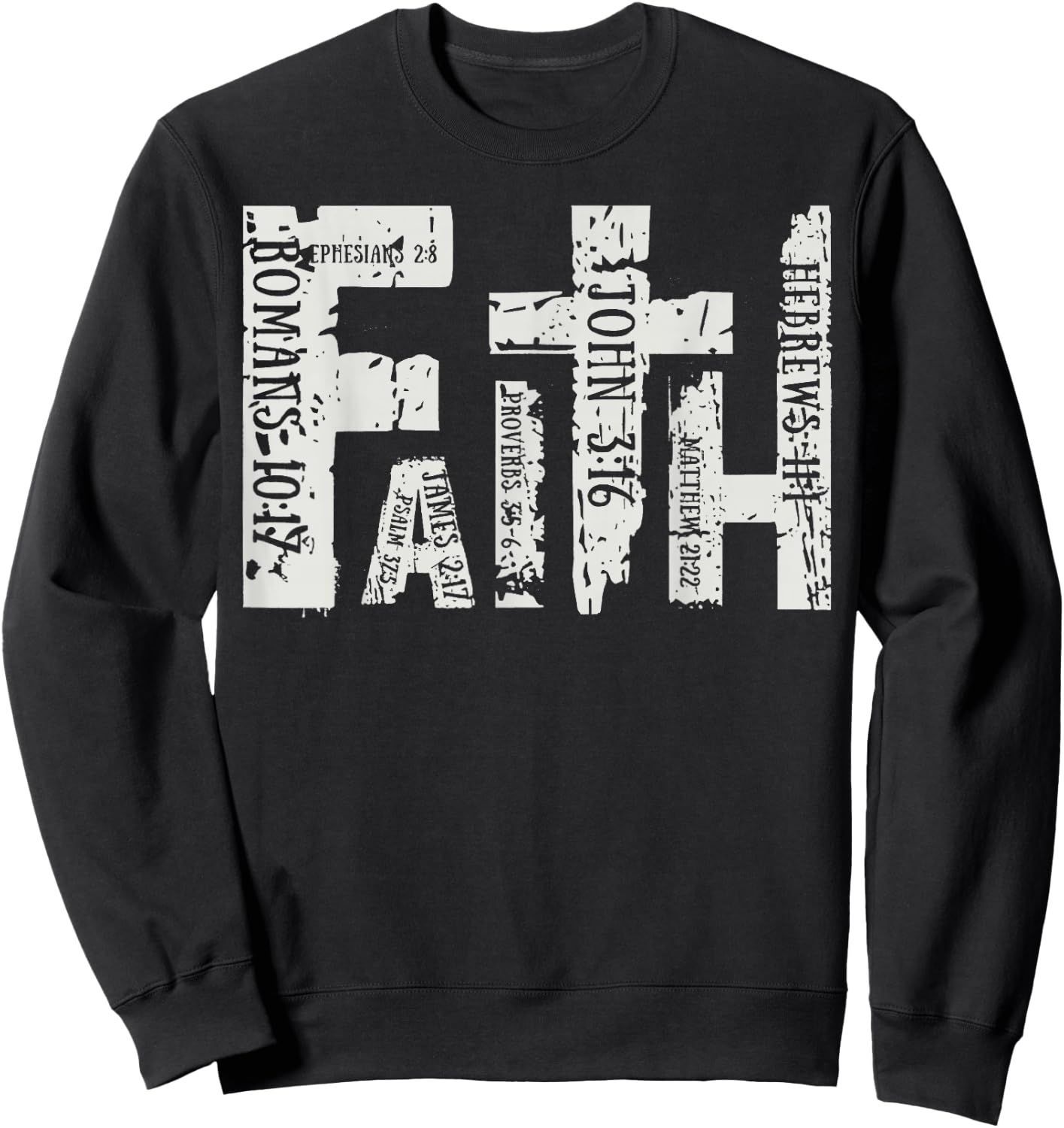Faith Over Fear Christian Jesus Faith Retro Christian Sweatshirt - Sweatshirt | Black