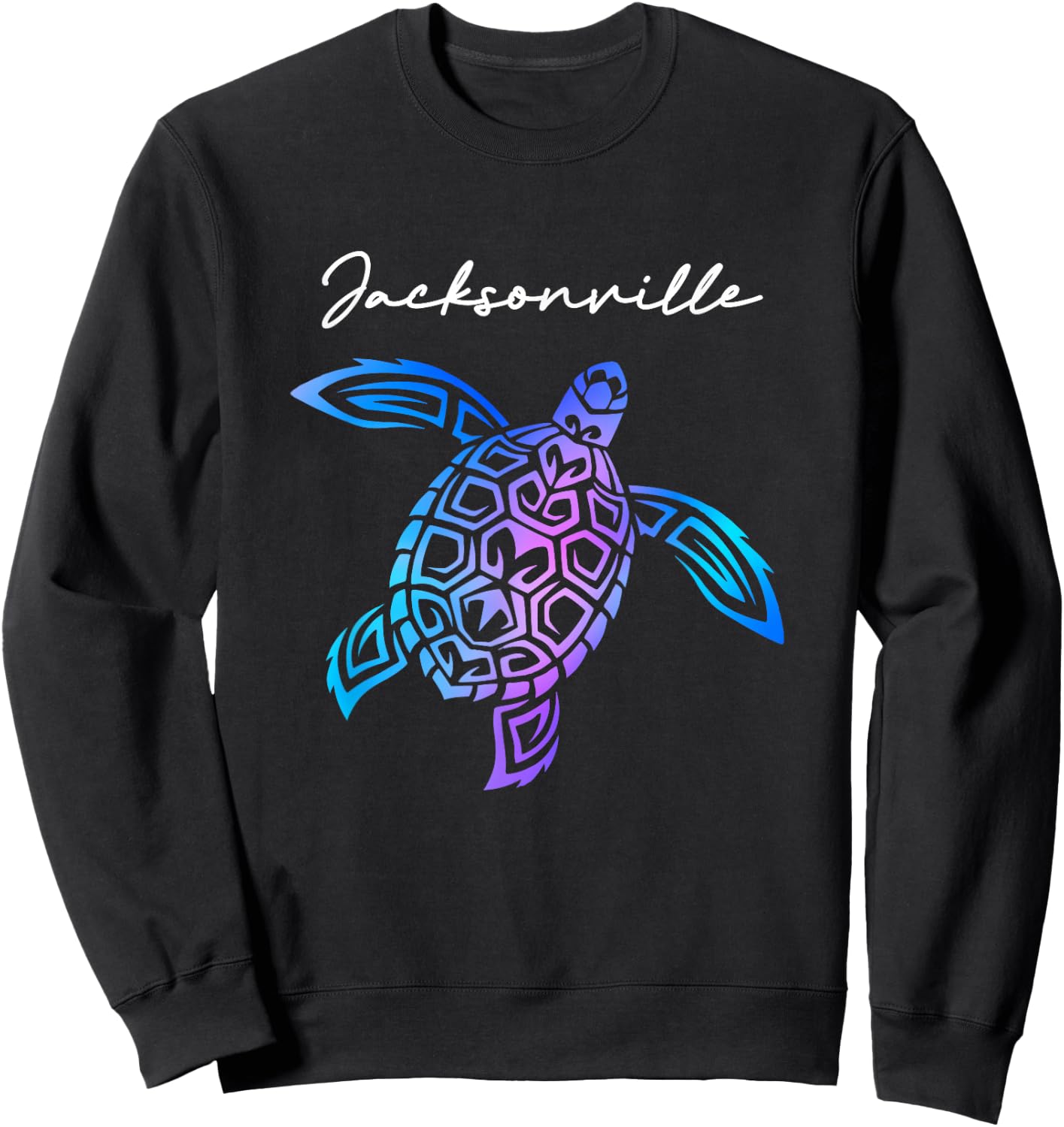 Jacksonville Florida Sea Turtle Vacation Souvenir Boys Girls Sweatshirt - Sweatshirt | Black