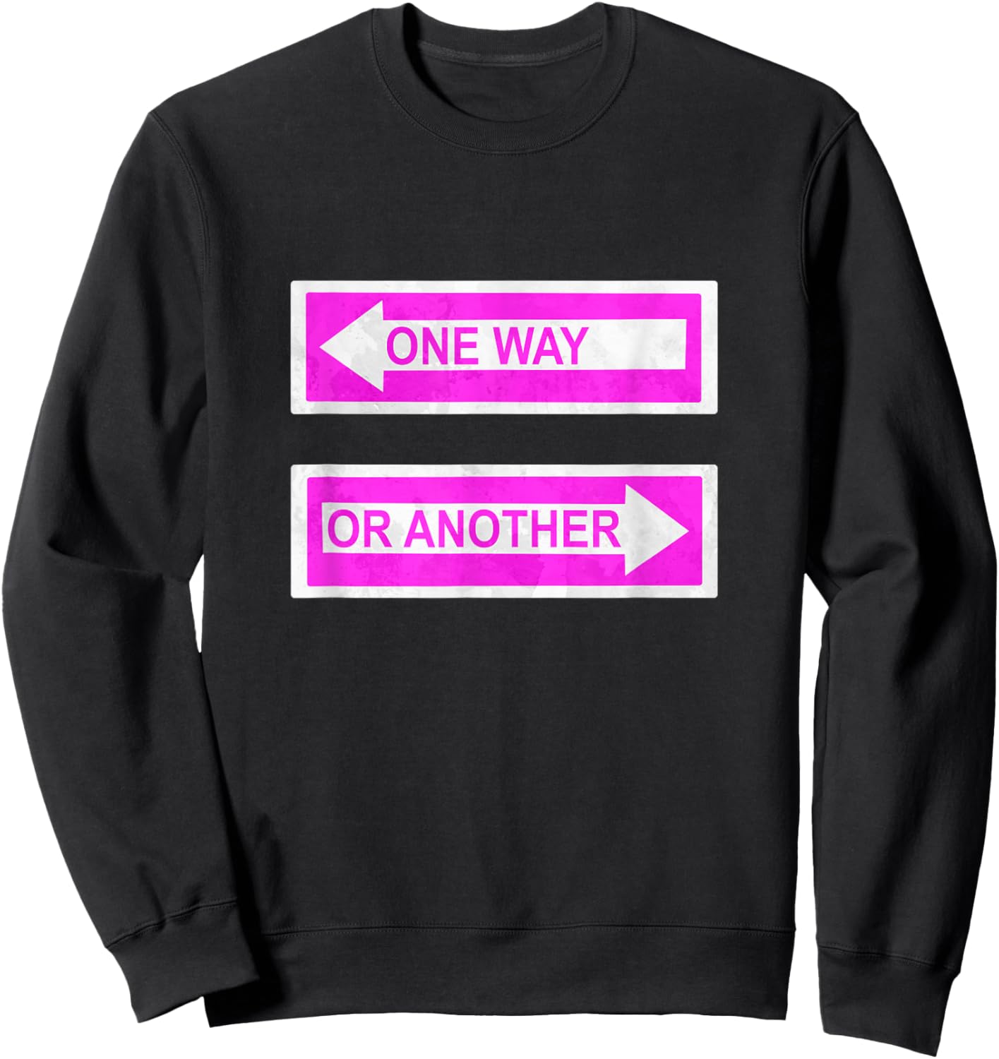 Pink Either Way Pink Graphic Sweatshirt - Sweatshirt | Black