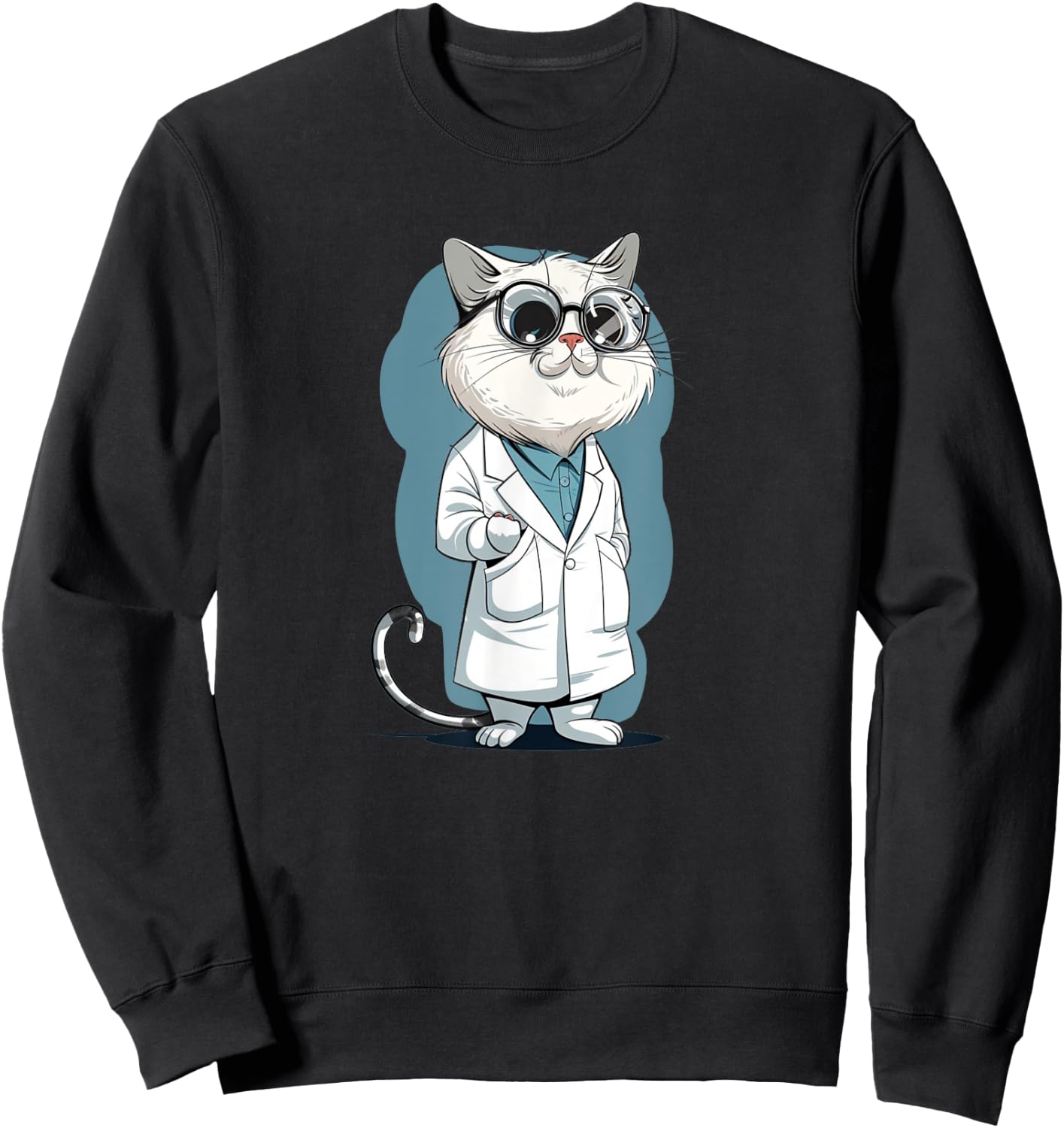 Cool Lab Cat for scientific method and Science Lovers Sweatshirt - Sweatshirt | Black