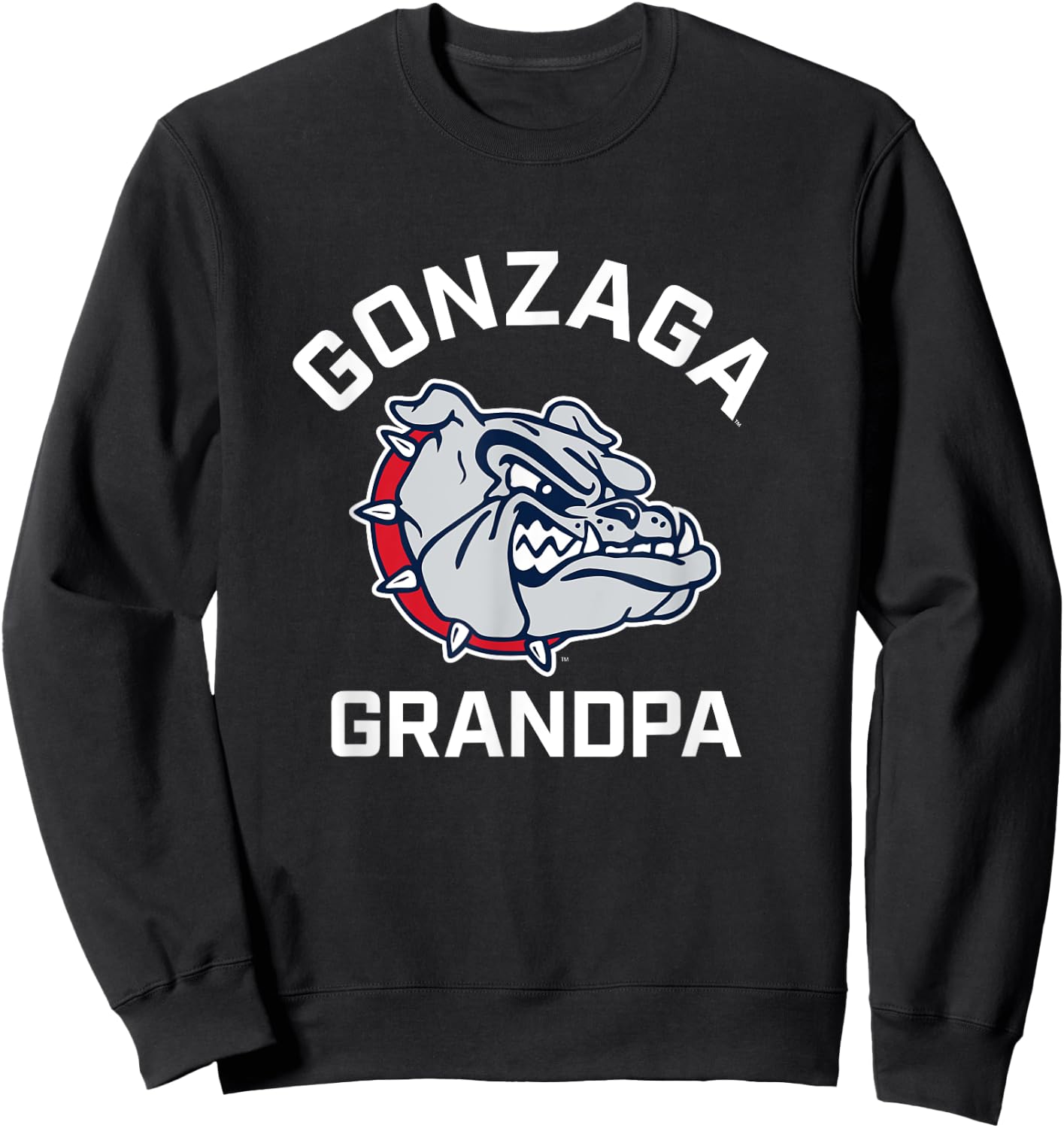 Gonzaga University Bulldogs Arched Grandpa Sweatshirt - Sweatshirt | Black