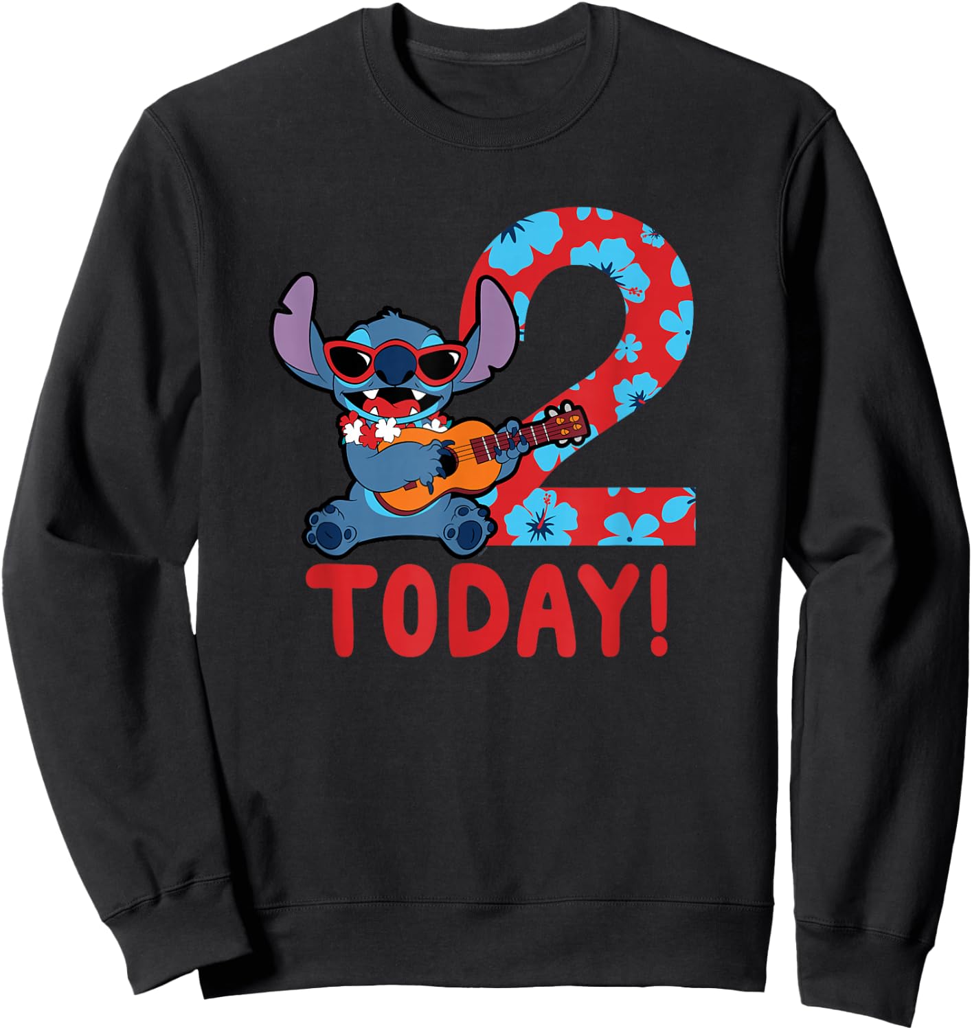 Disney Lilo & Stitch Tropical Birthday 2 Years Old Today Sweatshirt - Sweatshirt | Black